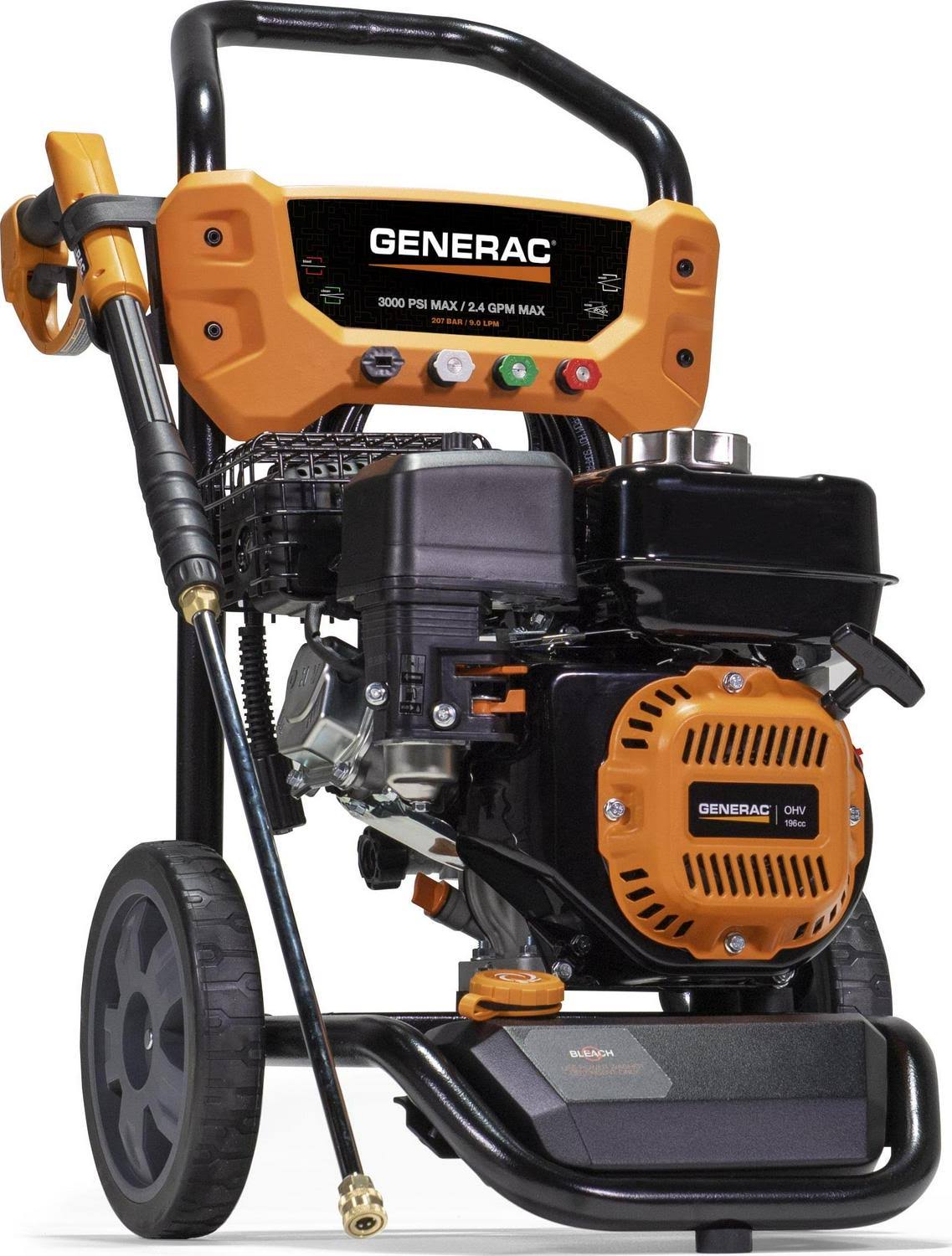 Generac 8896 3000 PSI 2.4GPM Gas Powered Residential Pressure Washer