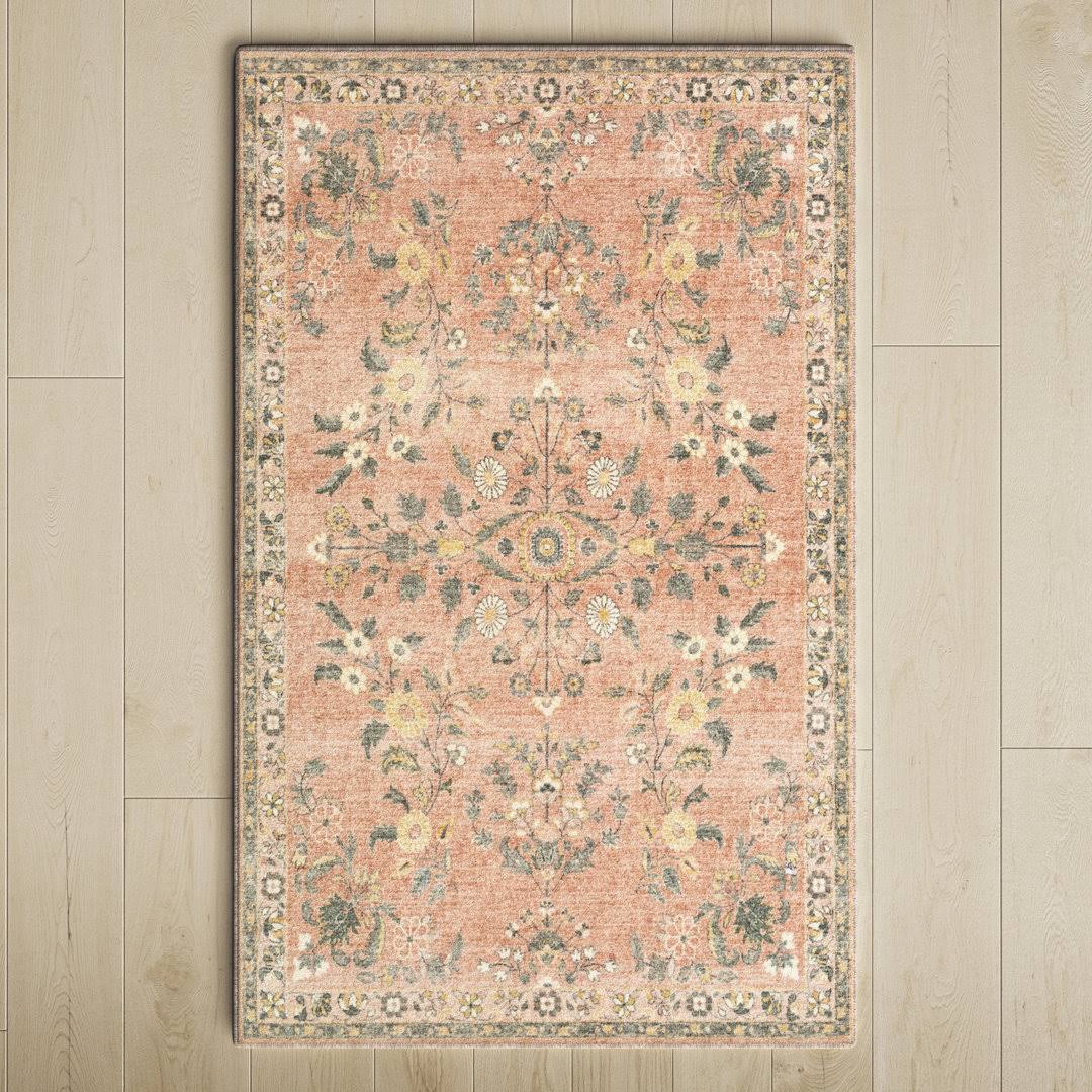 Berger Floral Area Rug Birch Lane Rug Size: Rectangle 2' x 3'