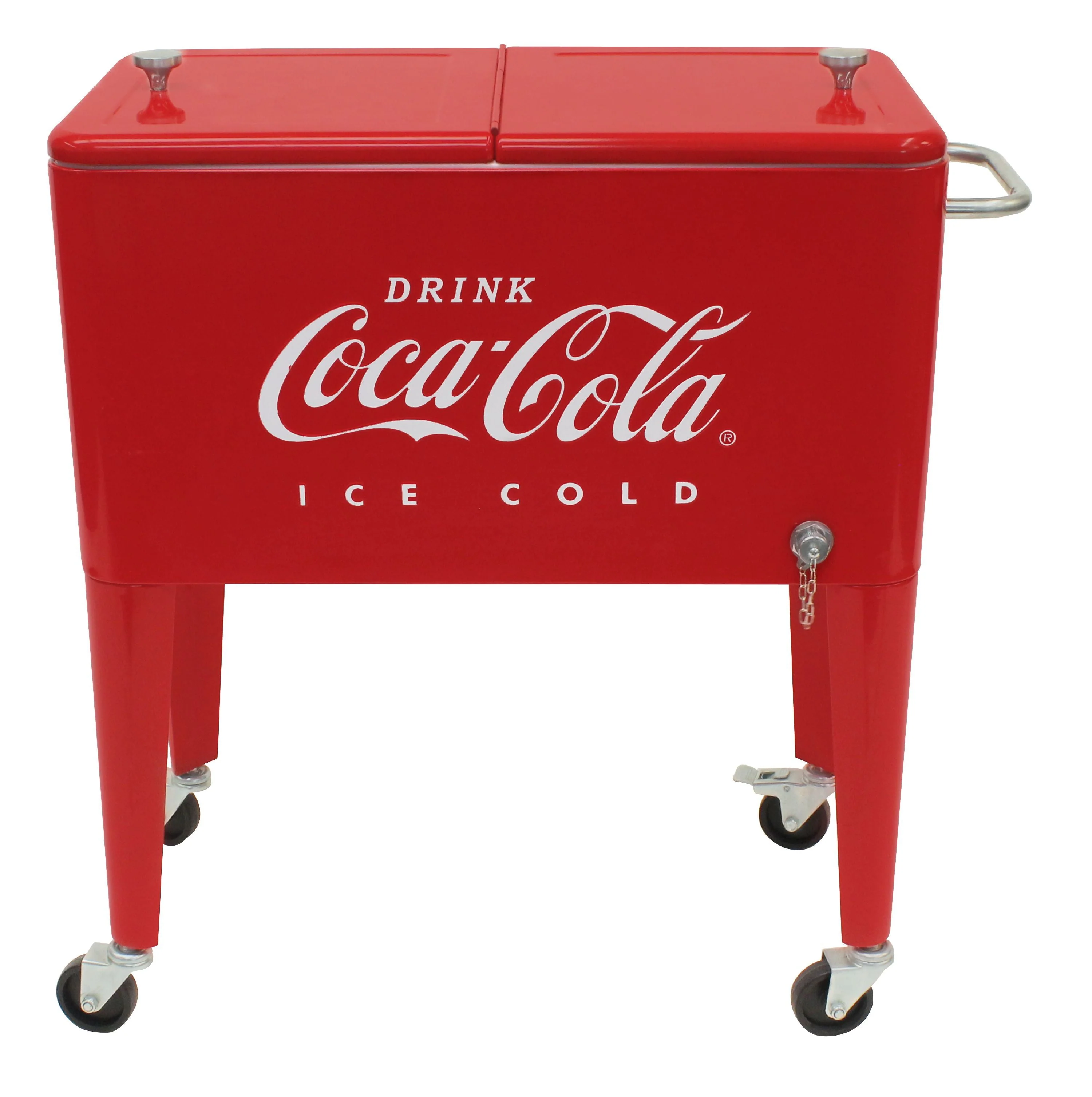 Leigh Country CP 98105 Metal Embossed Retro Outdoor 60 Qt Cooler Red Image 4