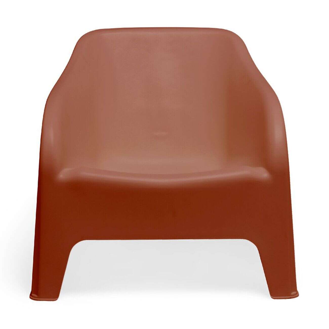 Fauteuil de jardin Gary plastique rouge terracotta 79x76,5xH70cm