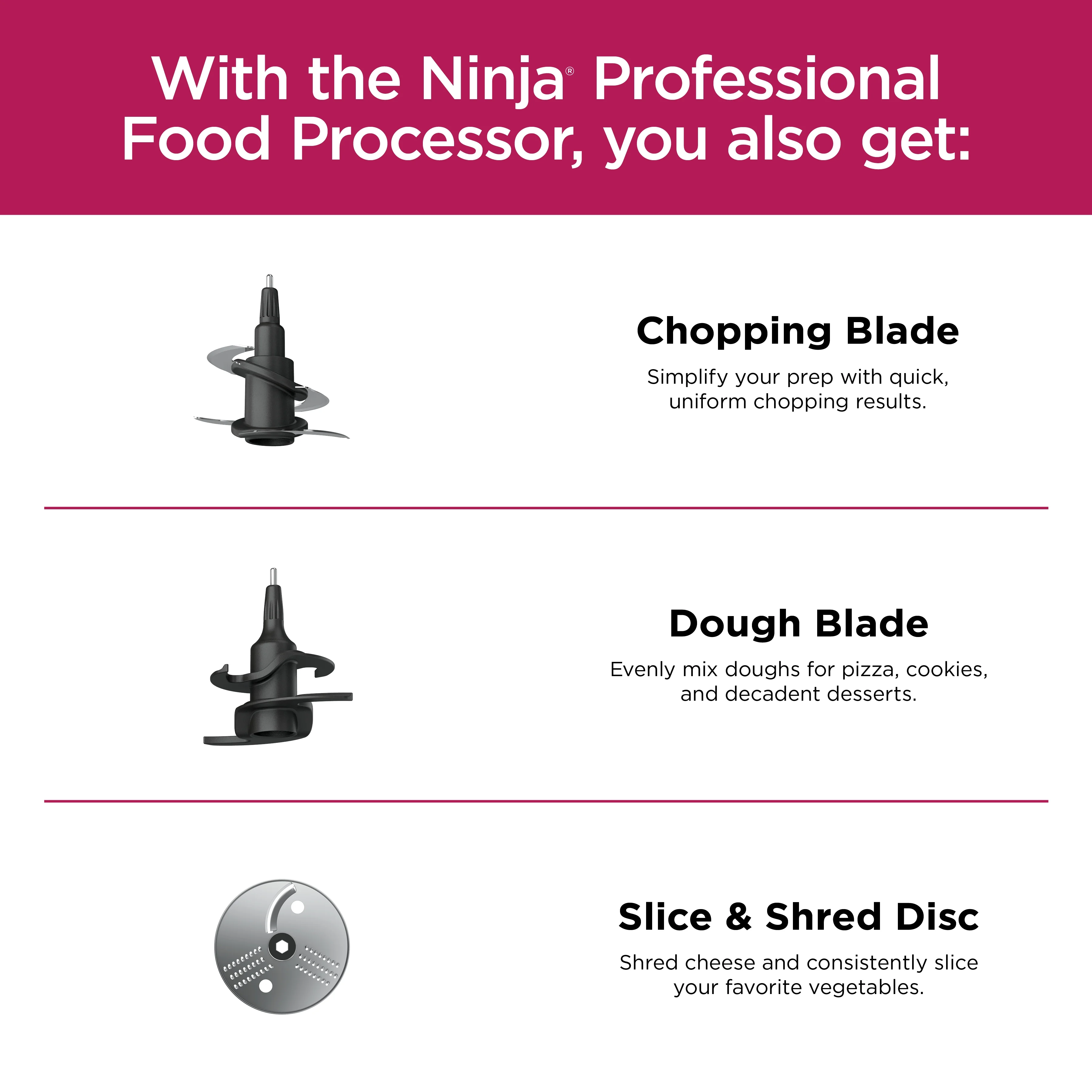 Professional 9 Cup Food Processor, 850 Watts, Auto-iQ 3 Presets, Chop, Dough, Slice, Shred, BN600 Silver(Gray) - Image 8