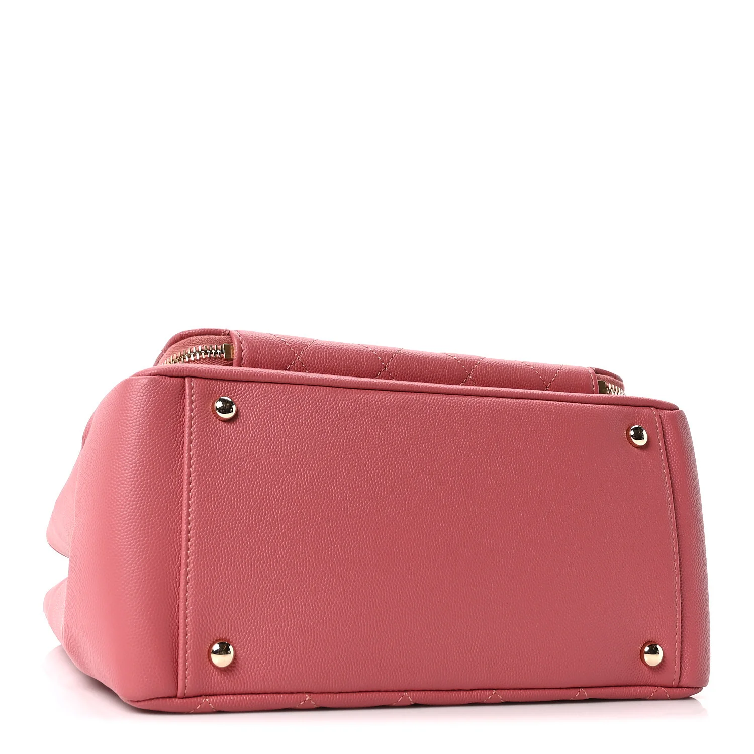 Caviar Quilted Small Business Affinity Shopping Bag Pink