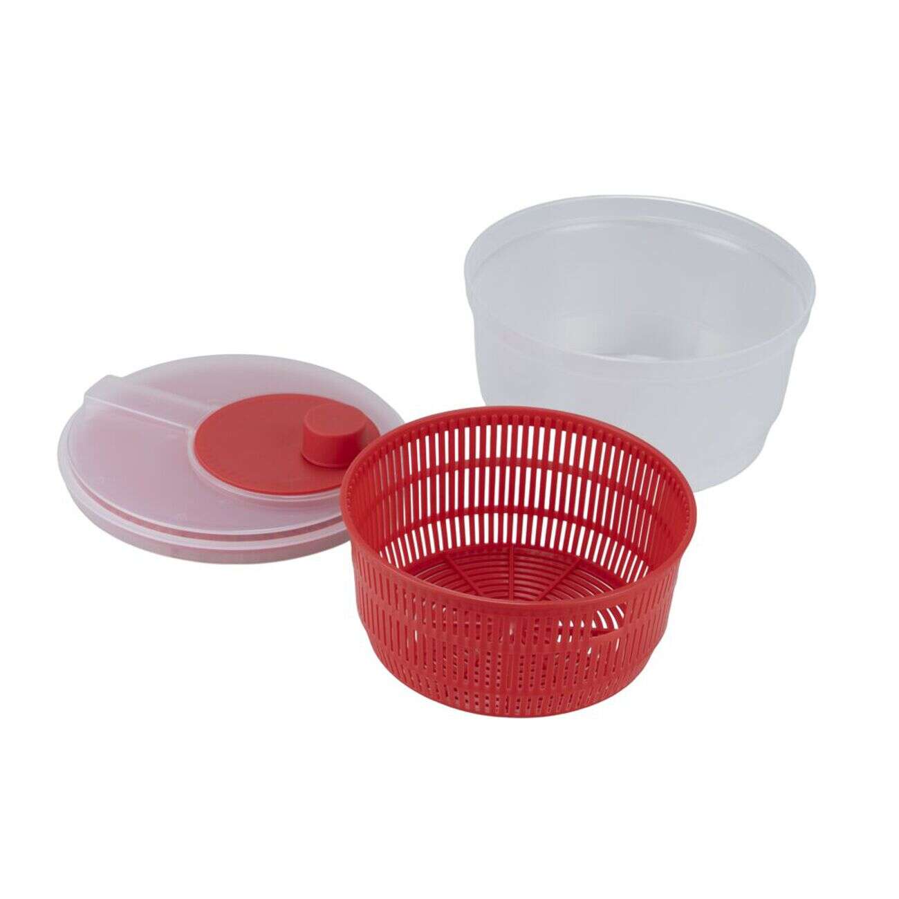 Essoreuse à salade 2,5L plastique rouge Ø20xH14cm