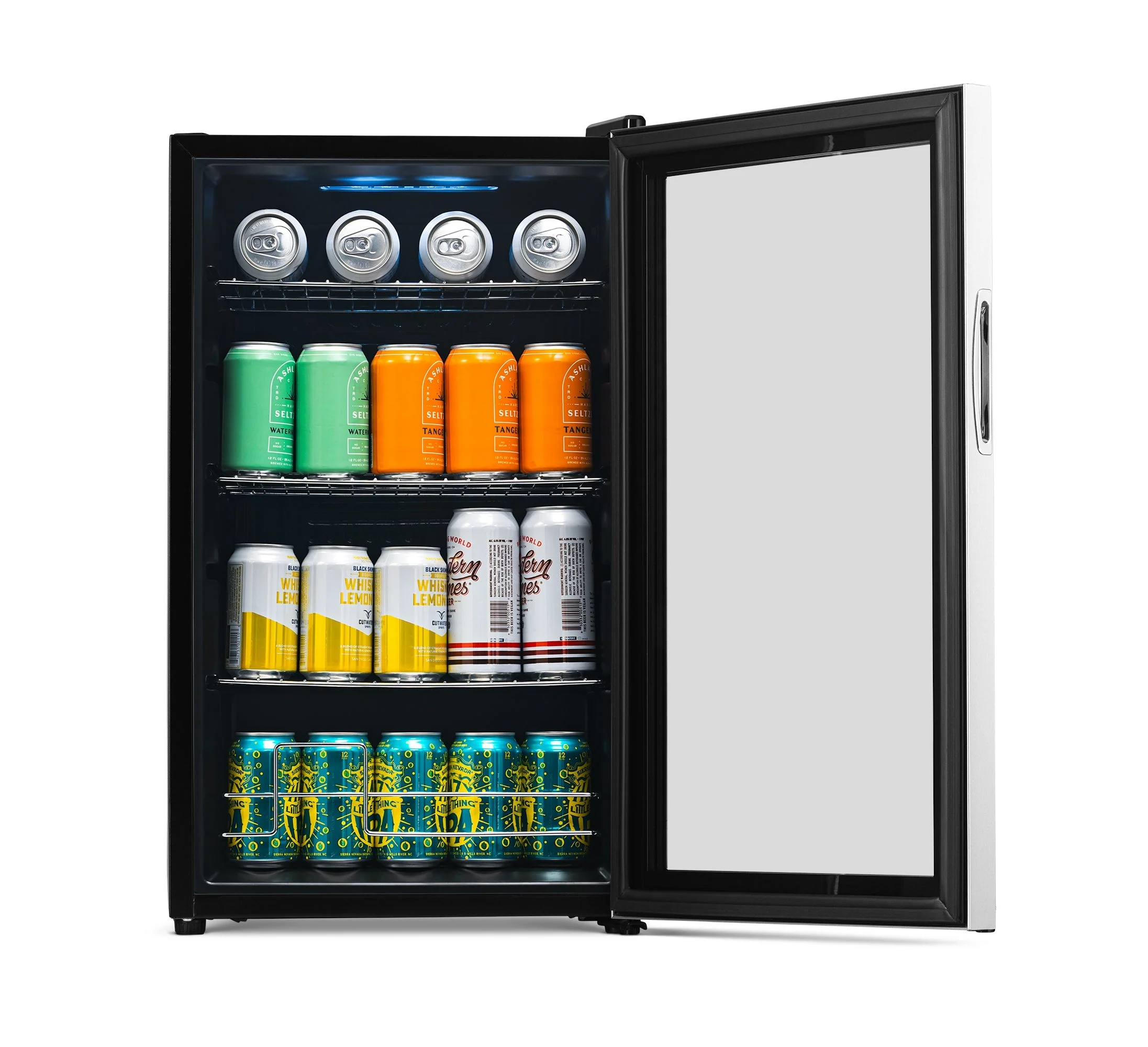 Newair 100-Can Freestanding Stainless Steel Beverage Fridge - 16.93