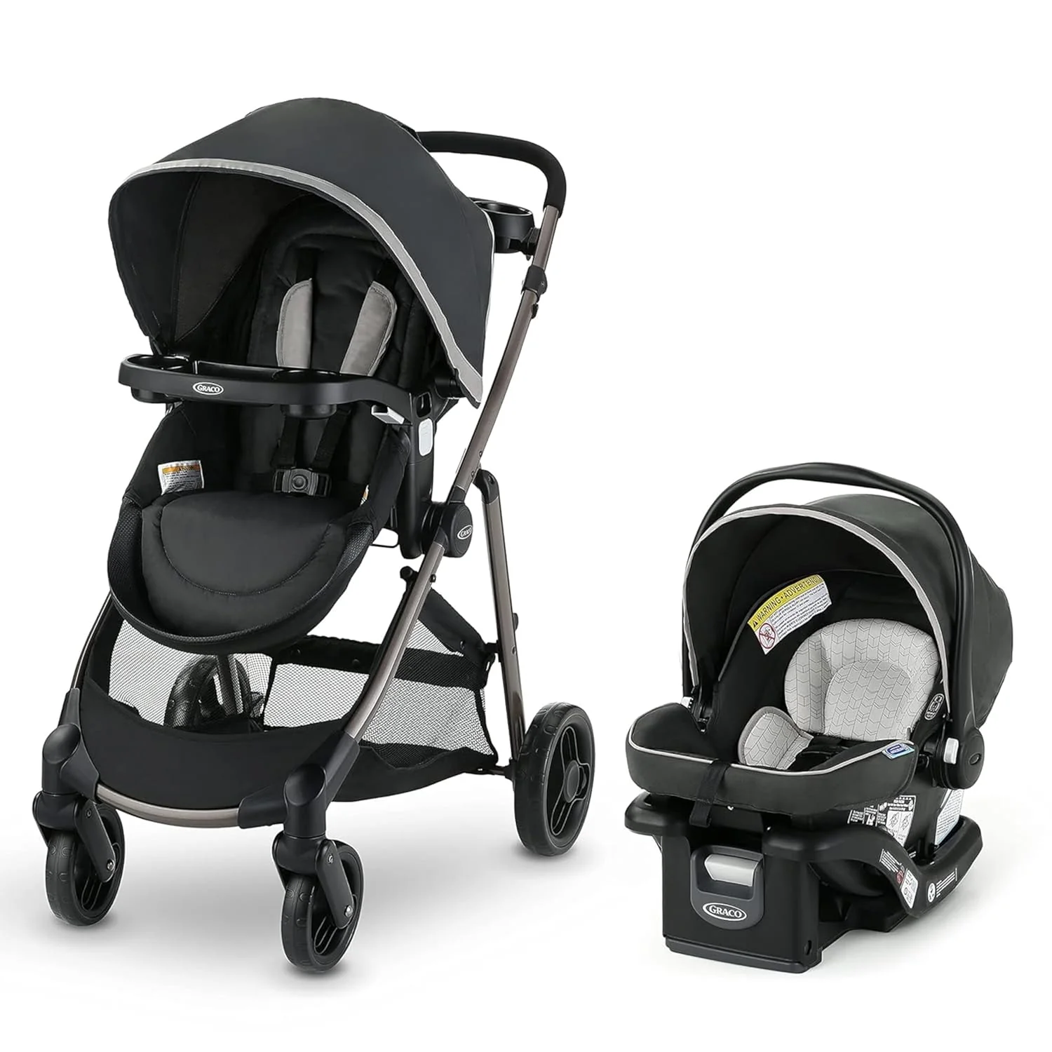 Système de voyage Graco Modes Pramette 3 en 1 : siège auto modulaire, poussette et porte-bébé combinés
