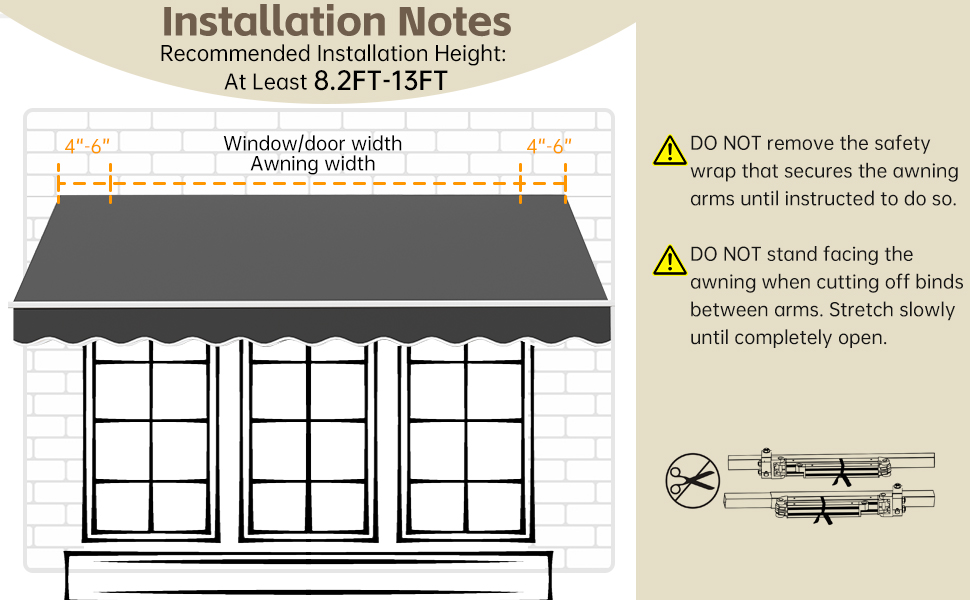 GDPFN 13' x 10' Awning for Patio