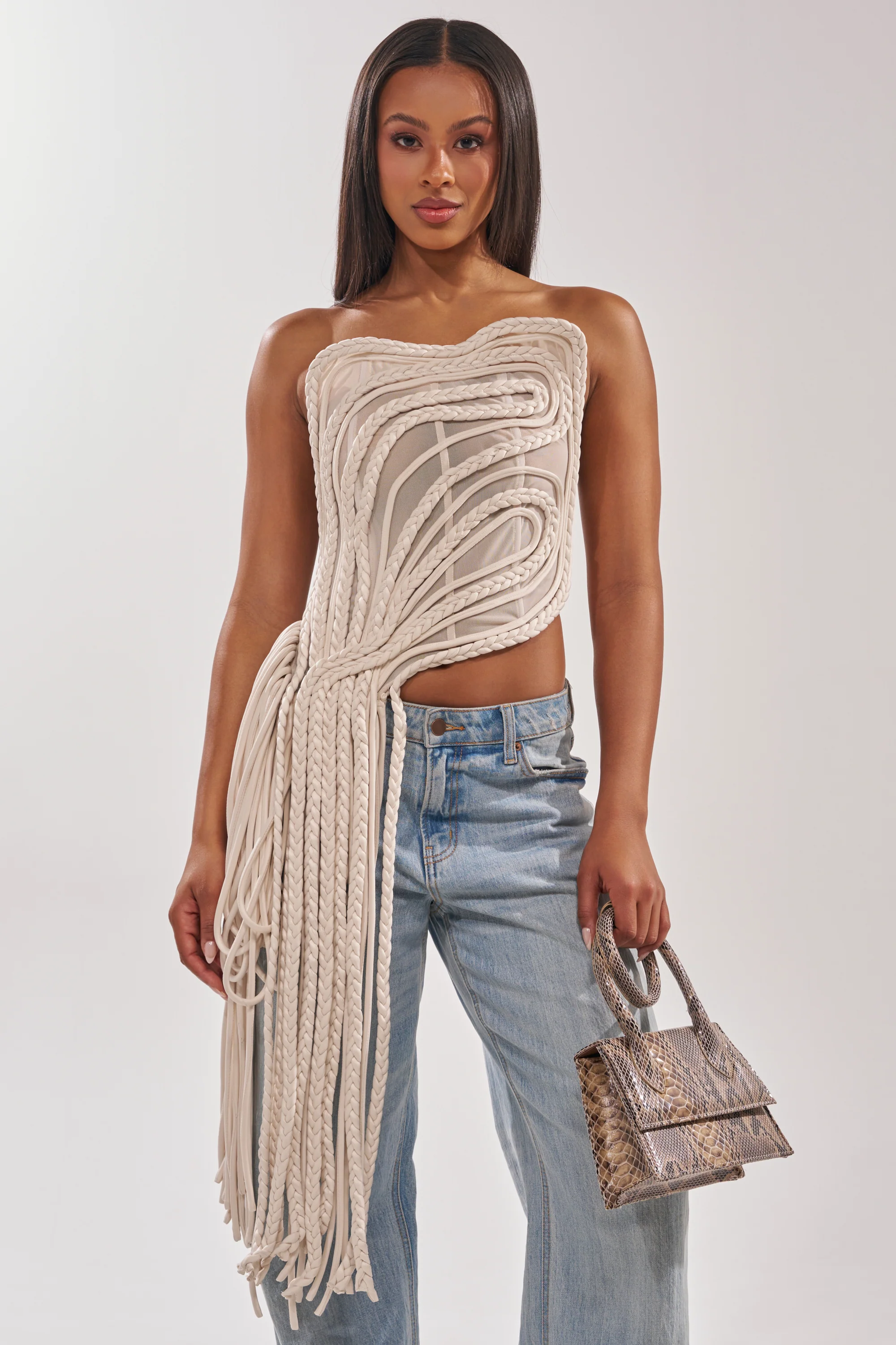 CUTTING YOU OFF MESH ROPE CORSET - Akira Store