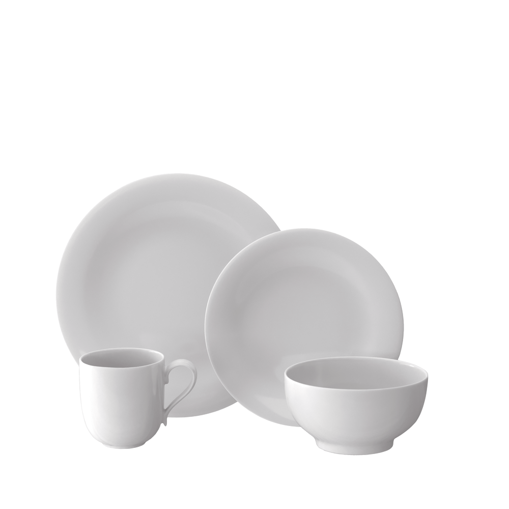 New Cottage Dinnerware set - White, Premium Porcelain