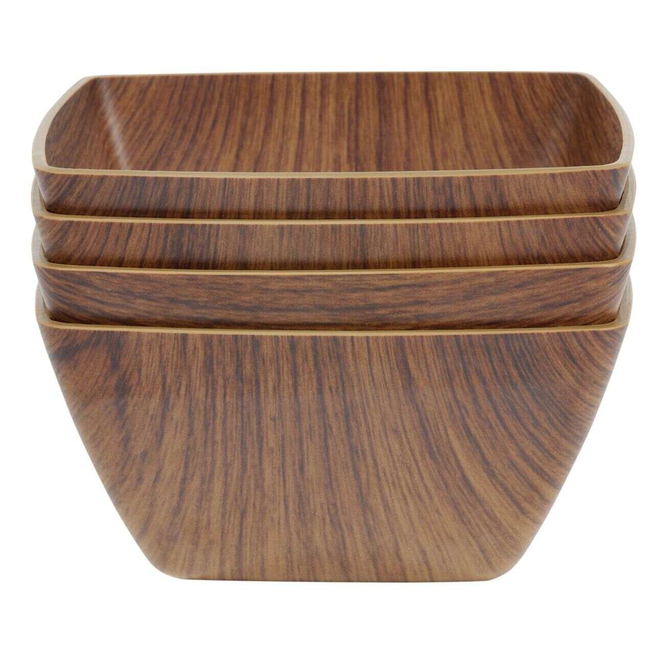 Bol carré effet bois 12x12cm