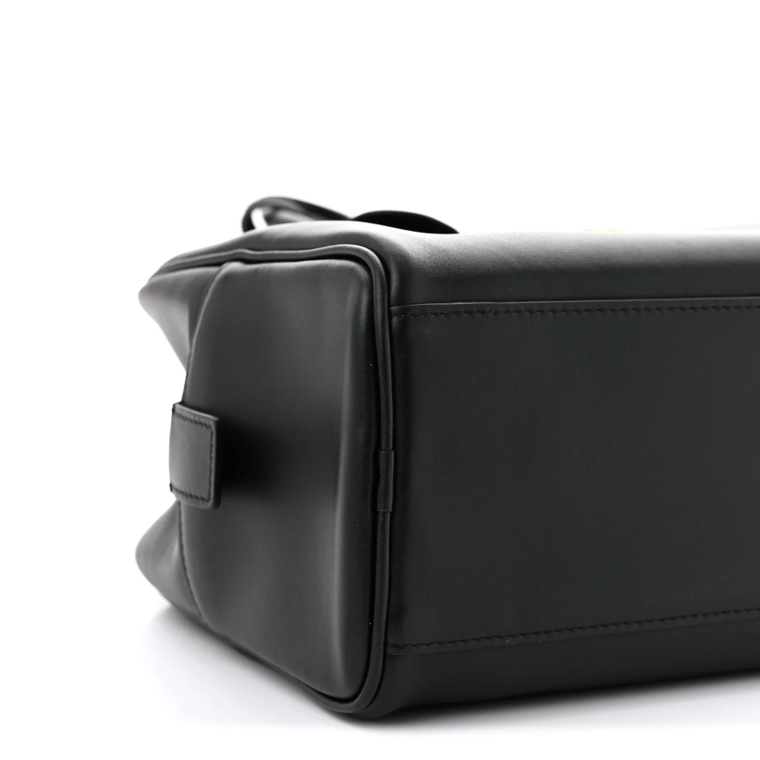 Calfskin Large Perfect Bowling Bag Black