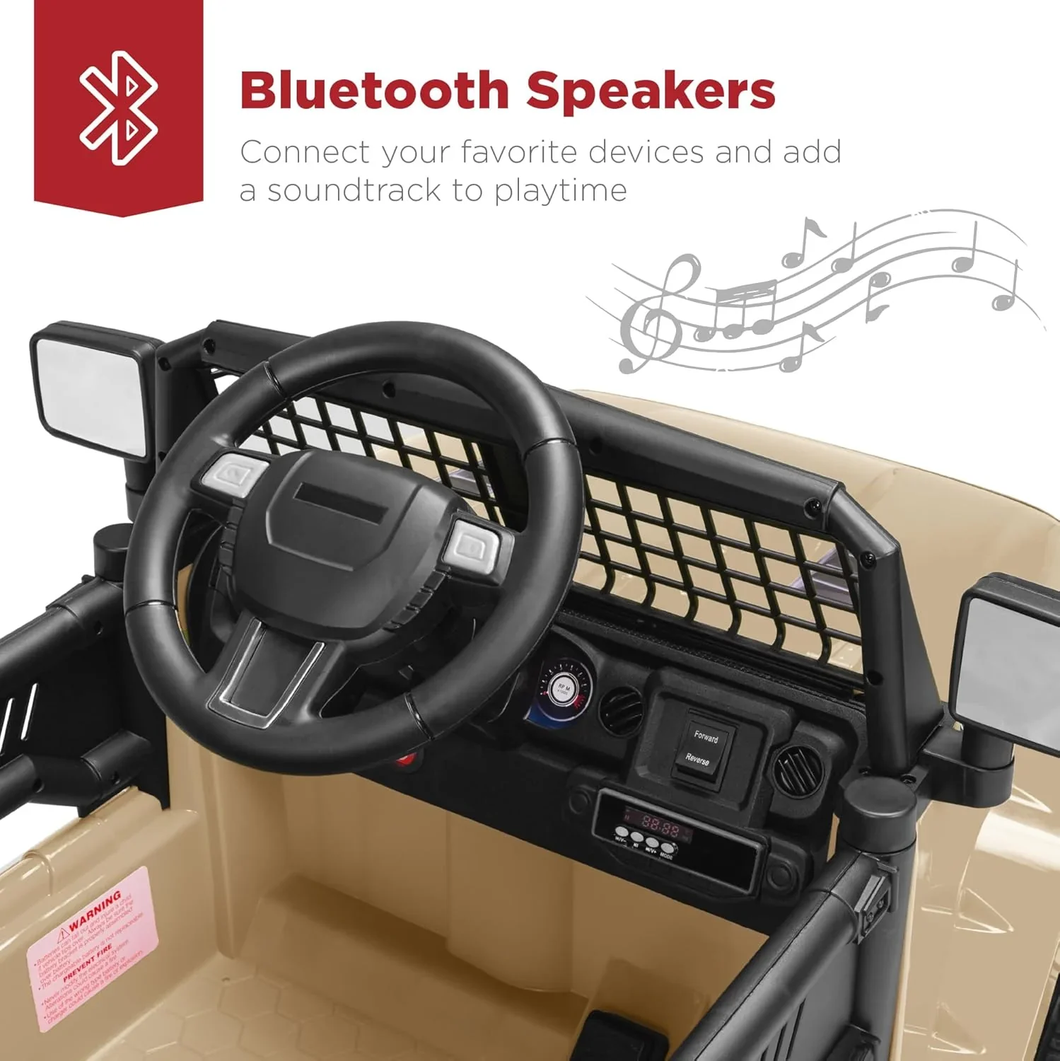 Camion électrique pour enfants Best Choice Products 12V avec suspension à ressorts et lumières LED