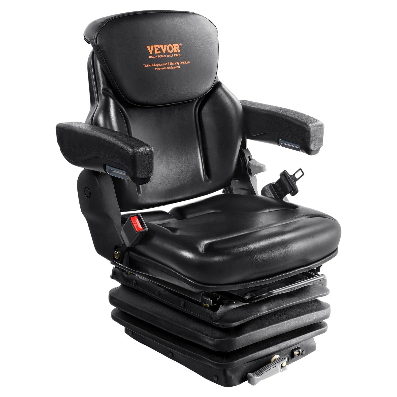 VEVOR Universal Tractor Seat Suspension Fold Down Forklift Seat with Adjustable Angle Back CCZYJZKFSAQDKKFORV0 - MadeInUSA