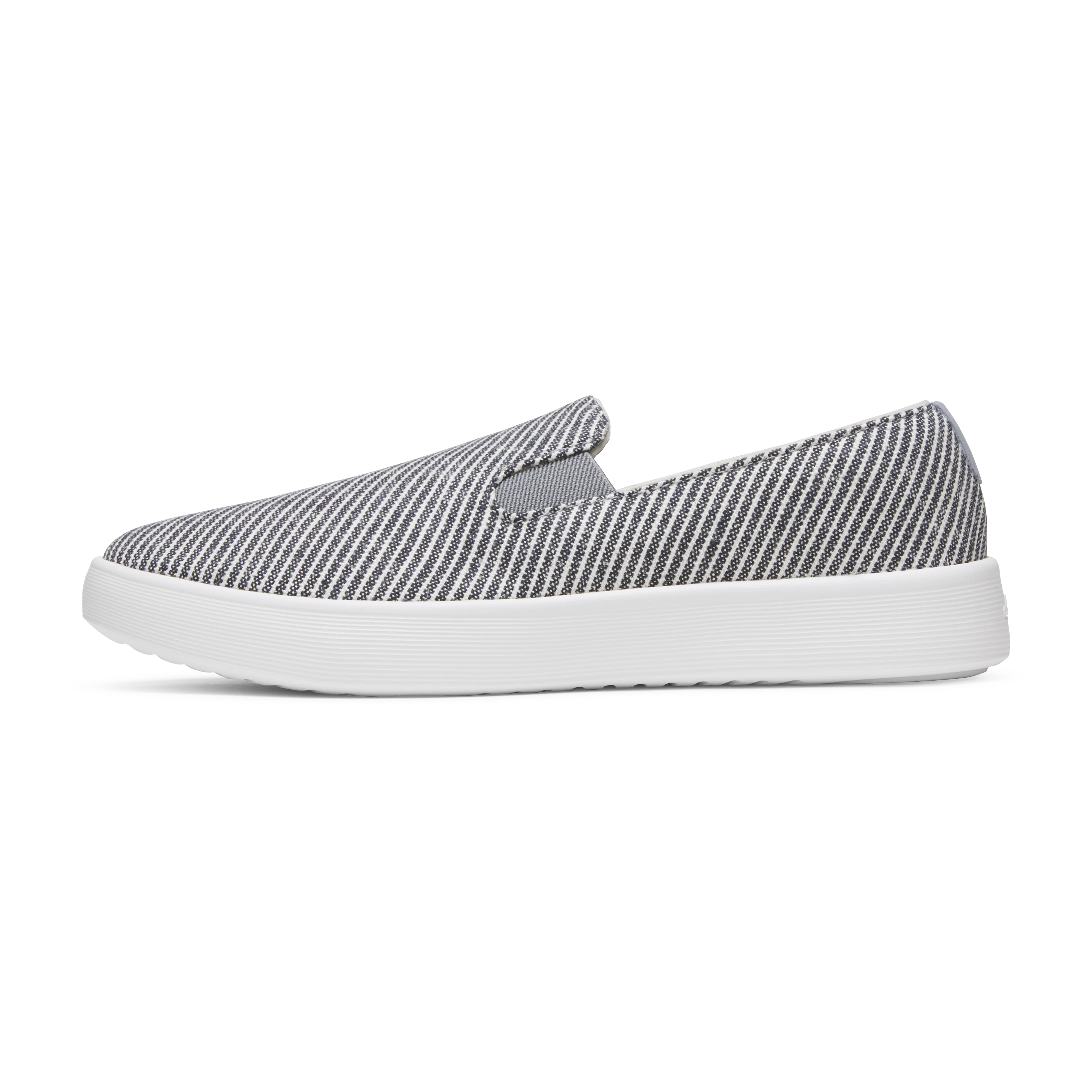 Men's Canvas Cruiser Slip On - Deep Navy Stripes (Blizzard Sole)