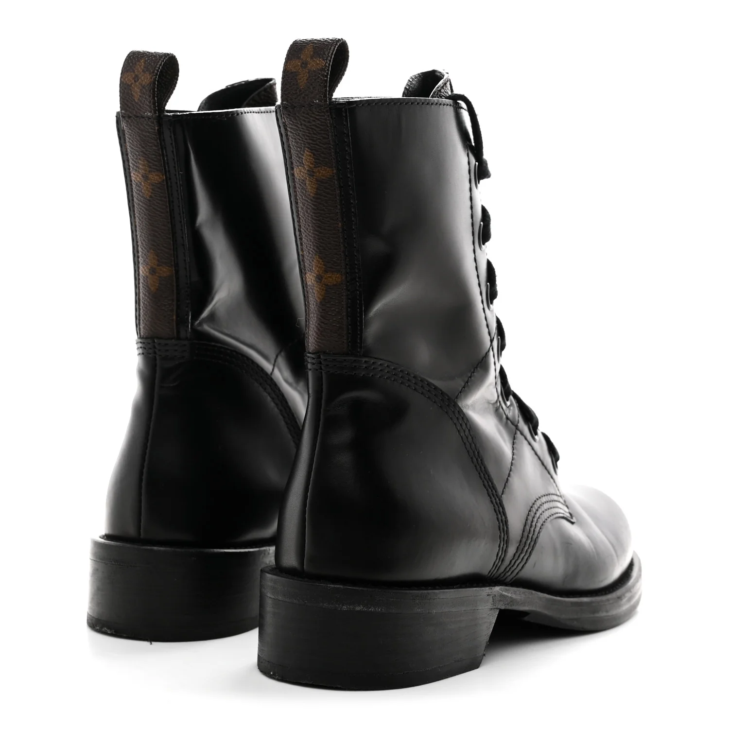 Calfskin Monogram Metropolis Flat Ranger Boots 39 Black