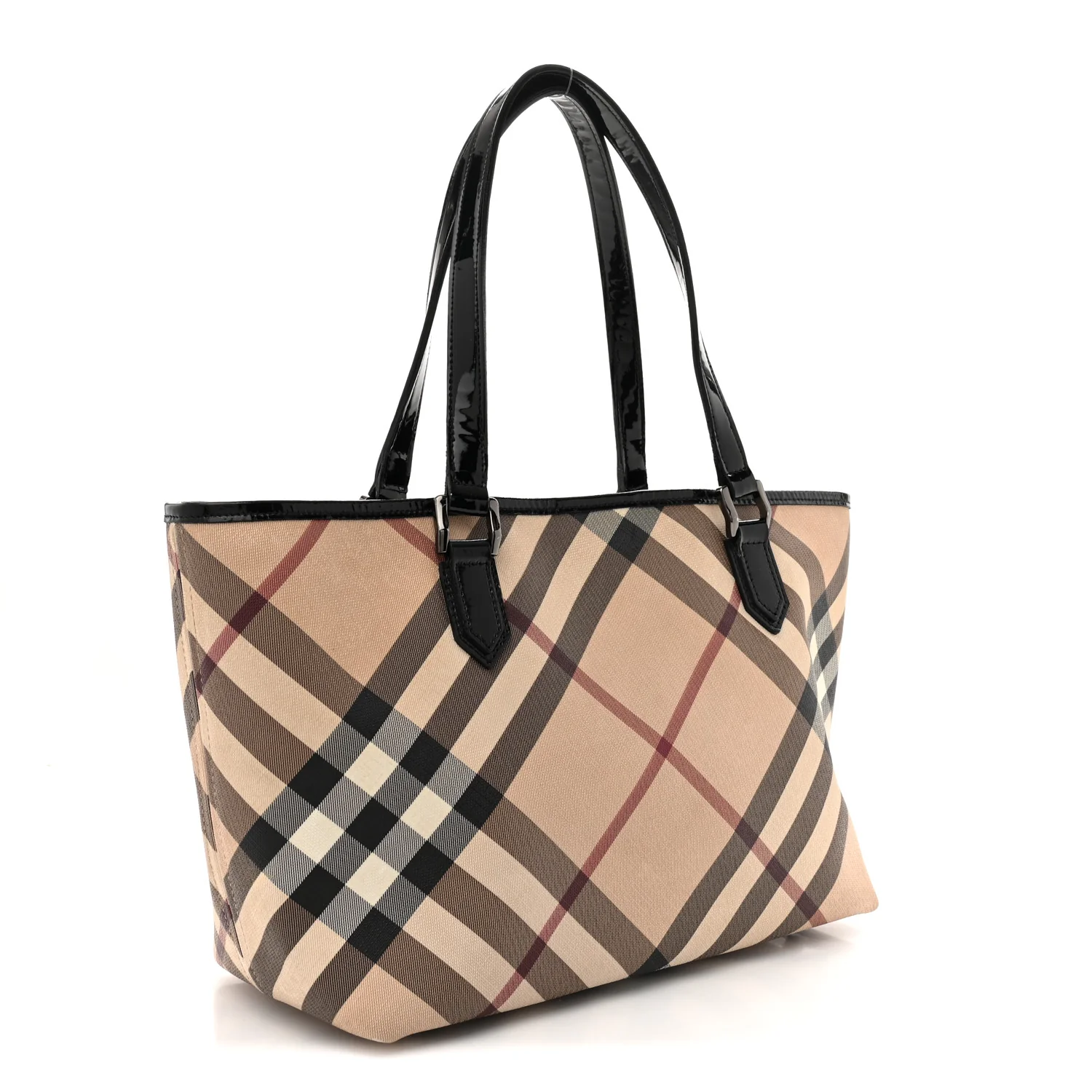 Supernova Check Small Nickie Tote Black