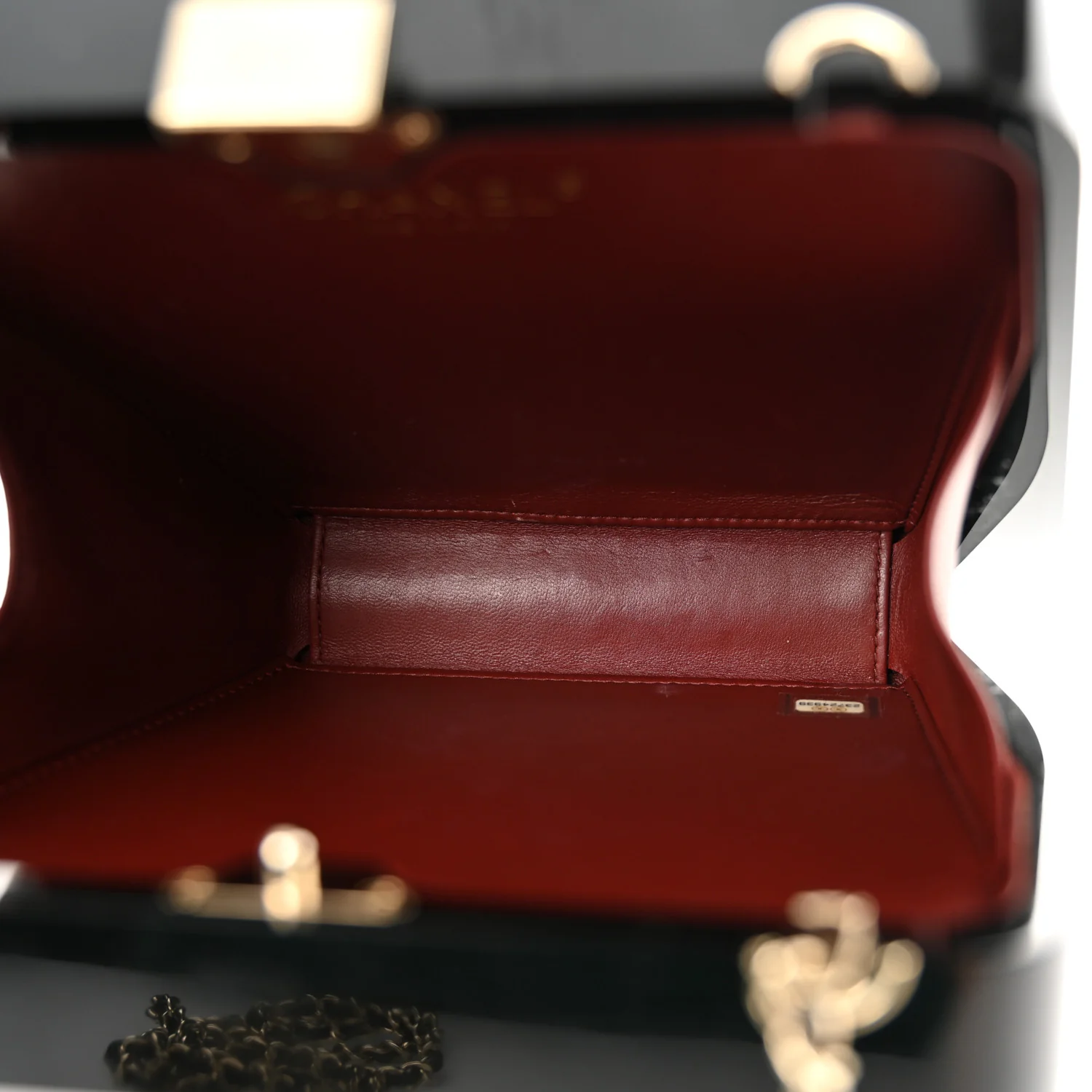 Plexiglass Crystal Quilted Minaudiere Clutch Black White