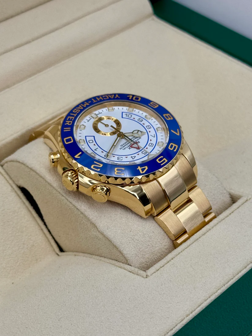 [Super Clone]Rolex Yacht-Master II 44mm 116688 18K Yellow Gold White Dial