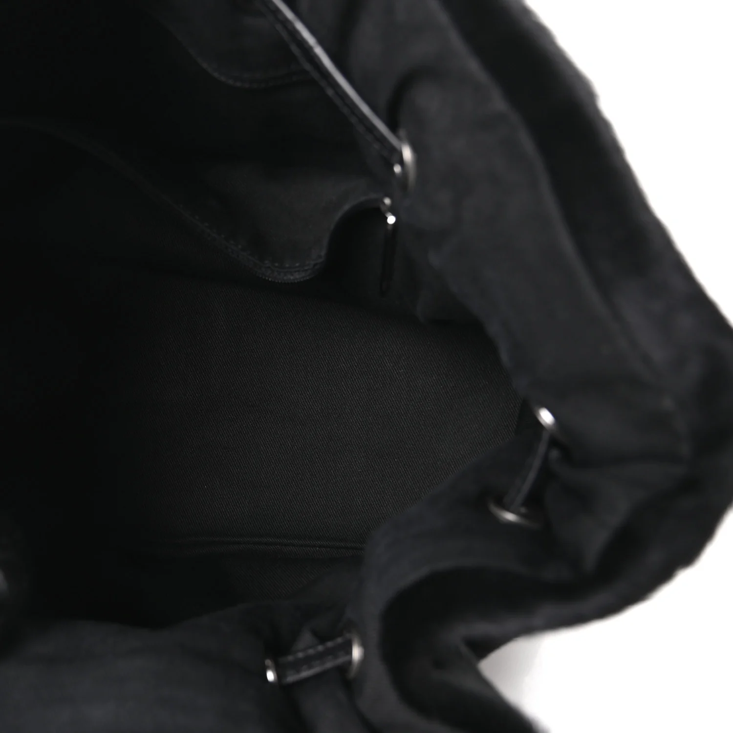 Aged Calfskin Pony Hair Quilted Small Miss Pony Drawstring Tote Black