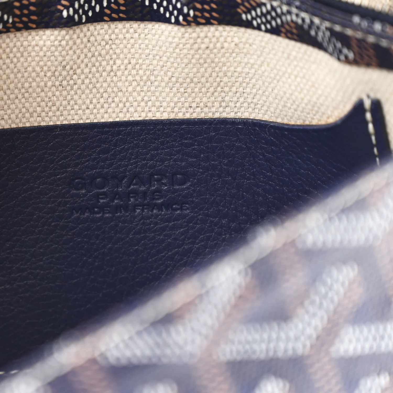 Goyardine Plumet Wallet Clutch Navy