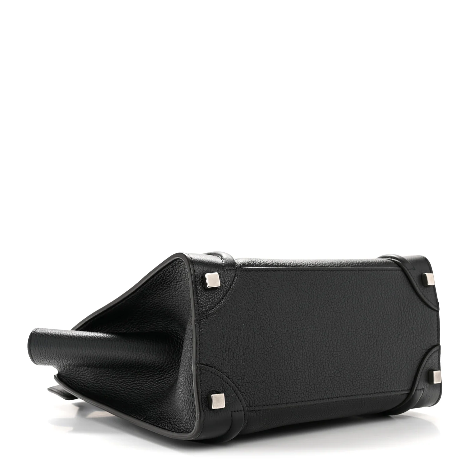 Drummed Calfskin Micro Luggage Black