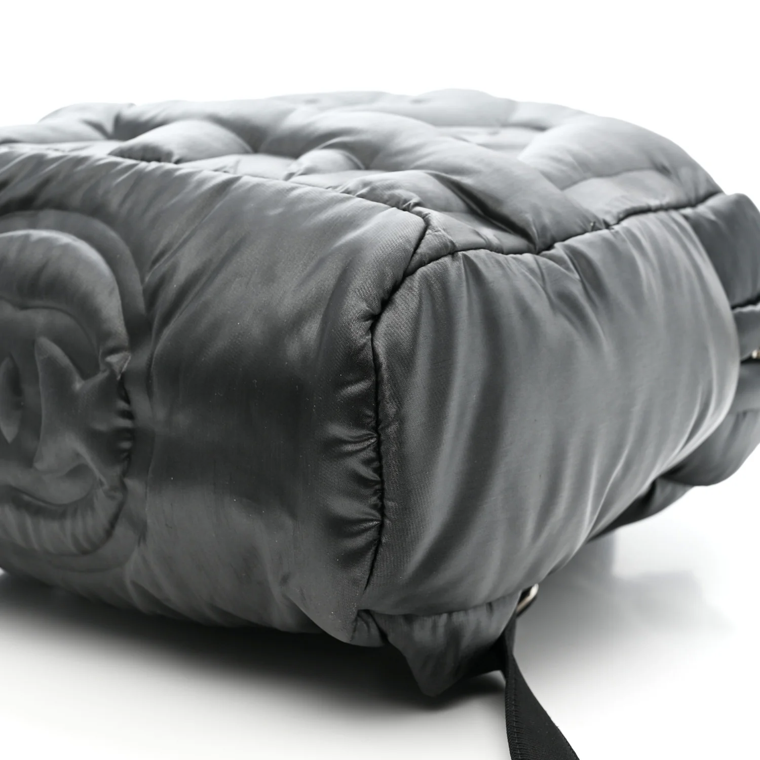 Nylon Embossed Small Doudoune Backpack Grey