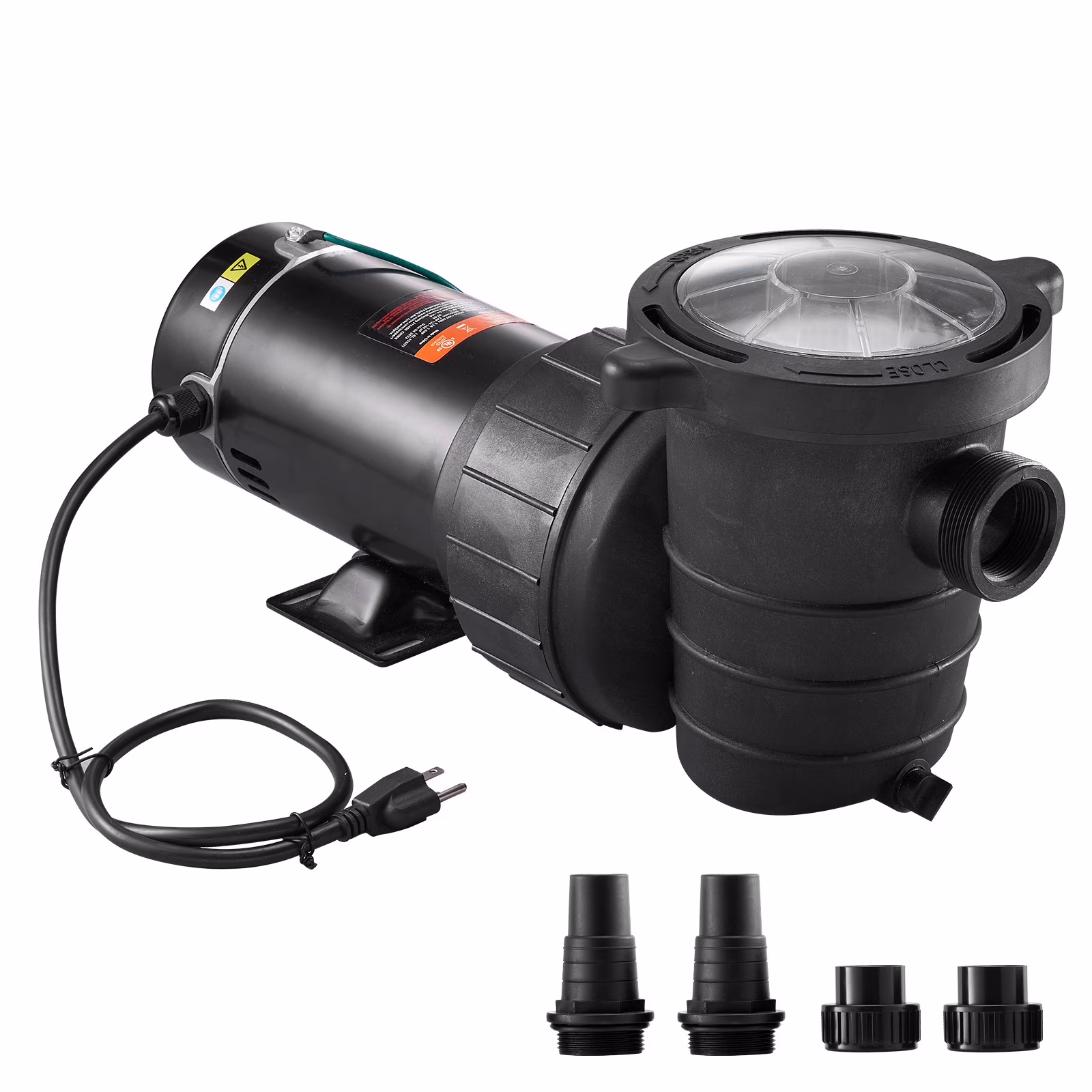BENTISM Swimming Pool Pump, 2HP 115V, 1500W Single Speed Pumps for Above Ground Pool W/ Strainer Basket, 5400GPH Max. Flow, Certification of ETL