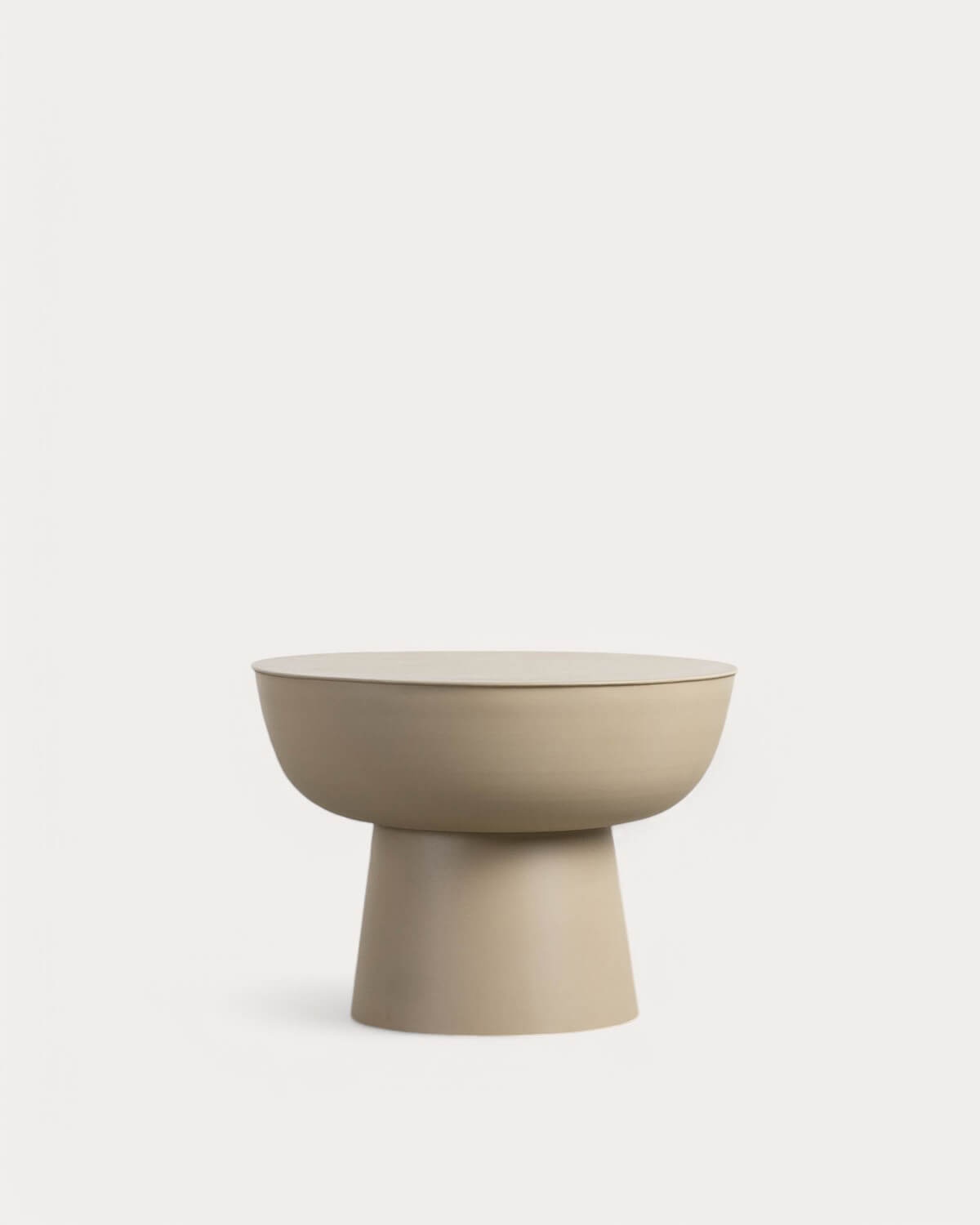 Lenu - Mesa Auxiliar Redonda de Metal (Ø63,5 cm) Lenu