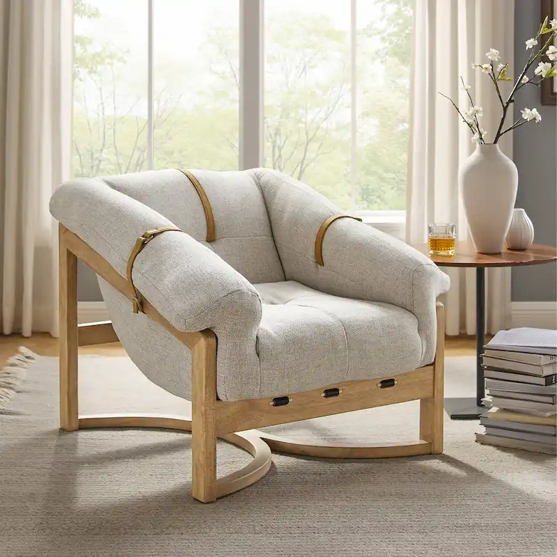 Lounge Chair with Leather or Fabric Upholstery