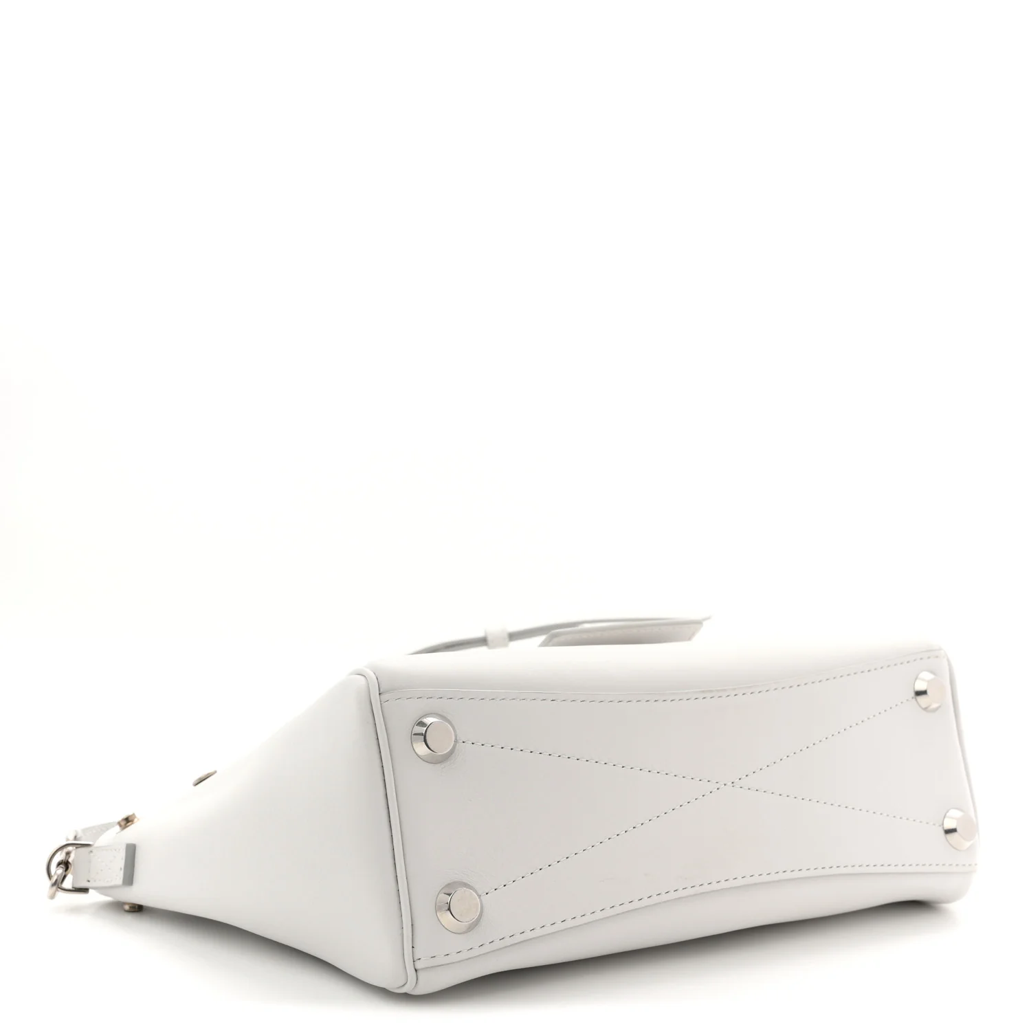 Smooth Calfskin Mini Bel Air Carry All Bag White