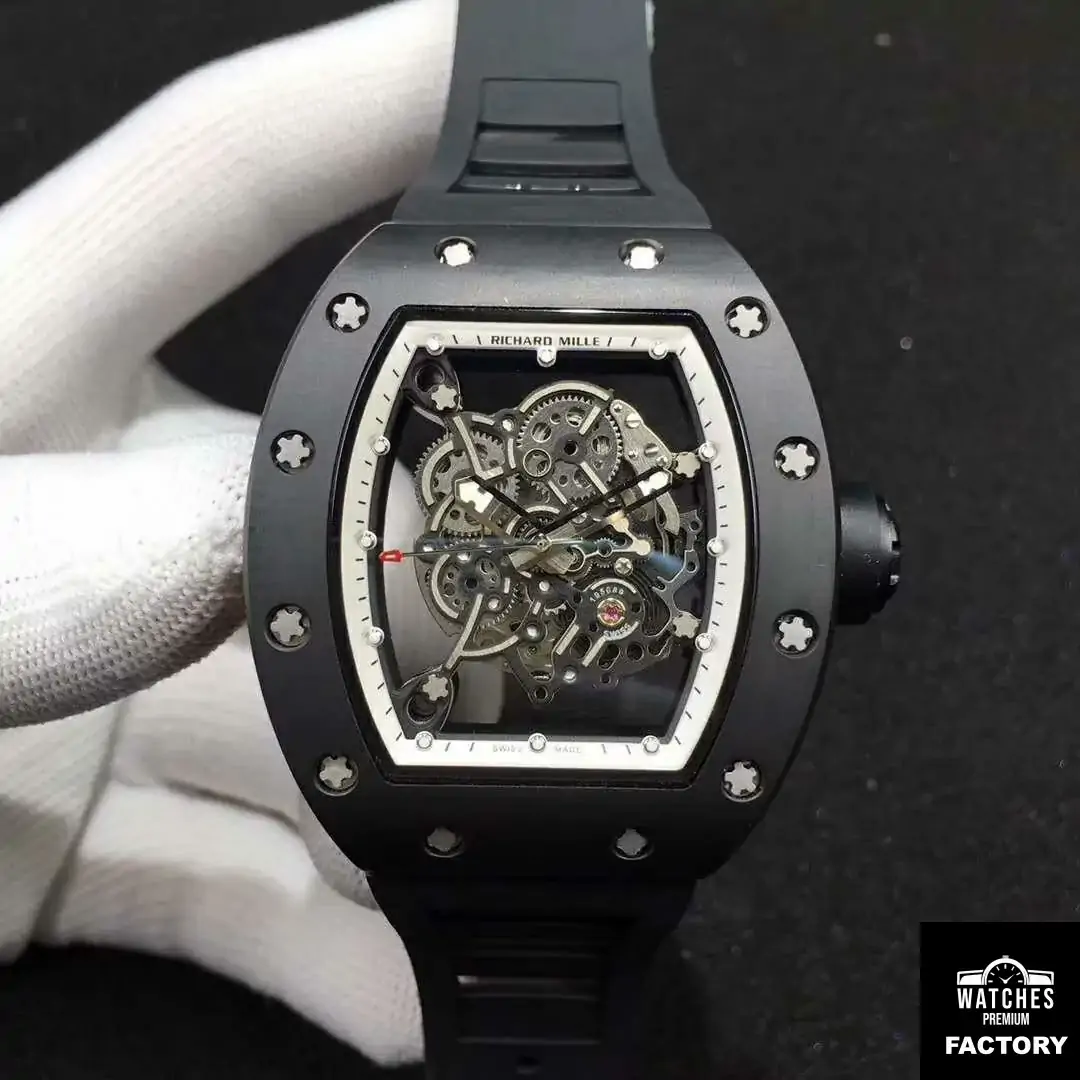 Richard Mille RM055 KV Factory Ceramic White Skeleton Dial
