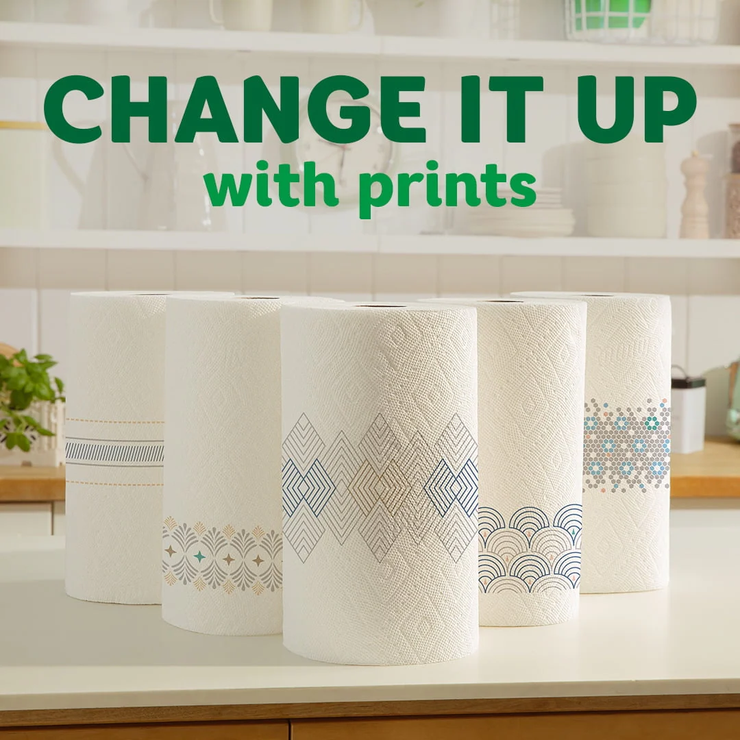 Bounty Select-a-Size Paper Towels, 2 Triple Rolls, Print
