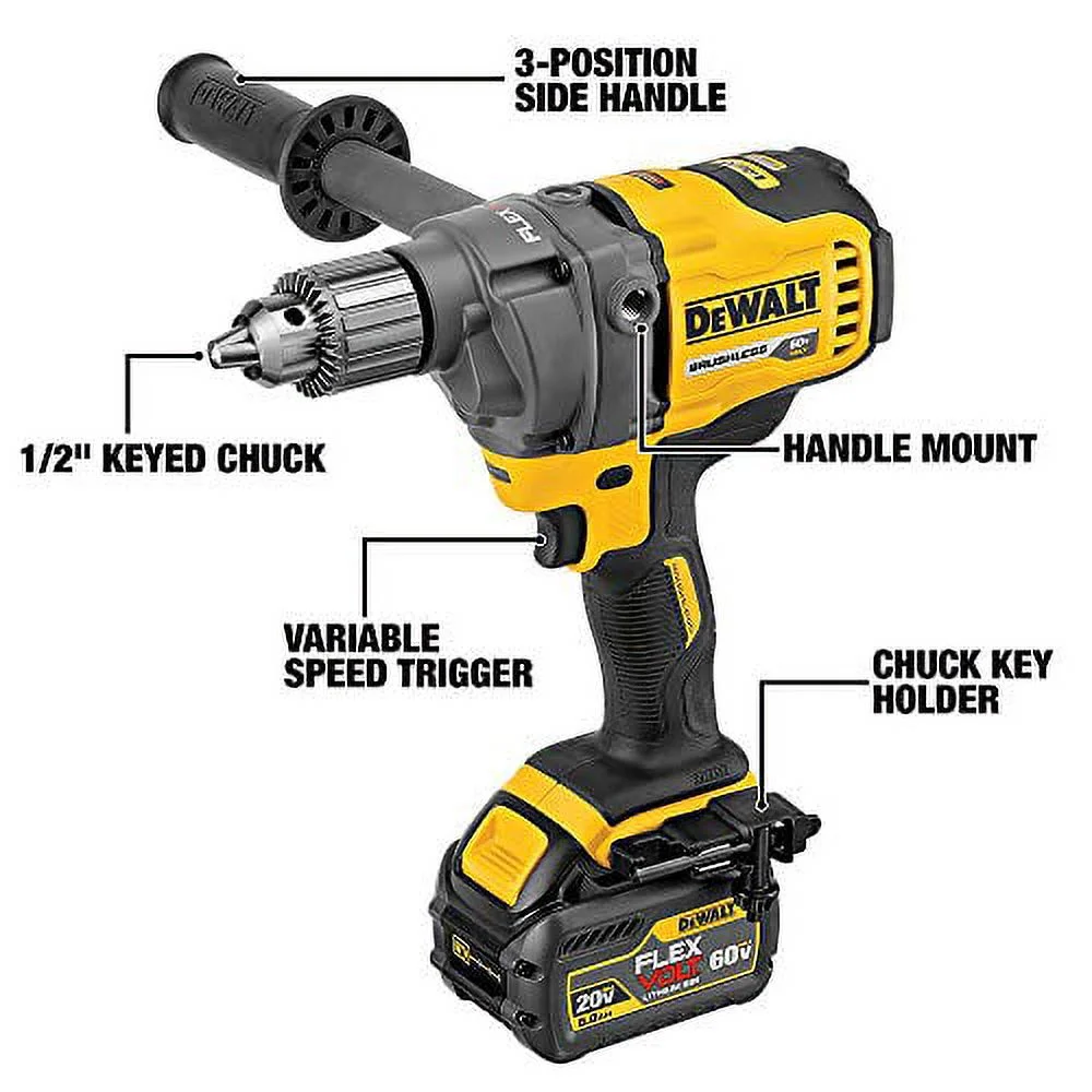 60V 1/2 Mid-Handle Cordless Drill