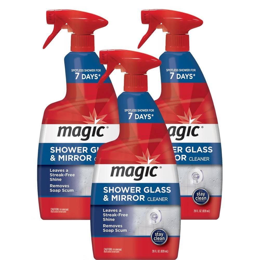 Magic 28 oz. Glass Cleaner Spray for Shower and Mirror (3-Pack)