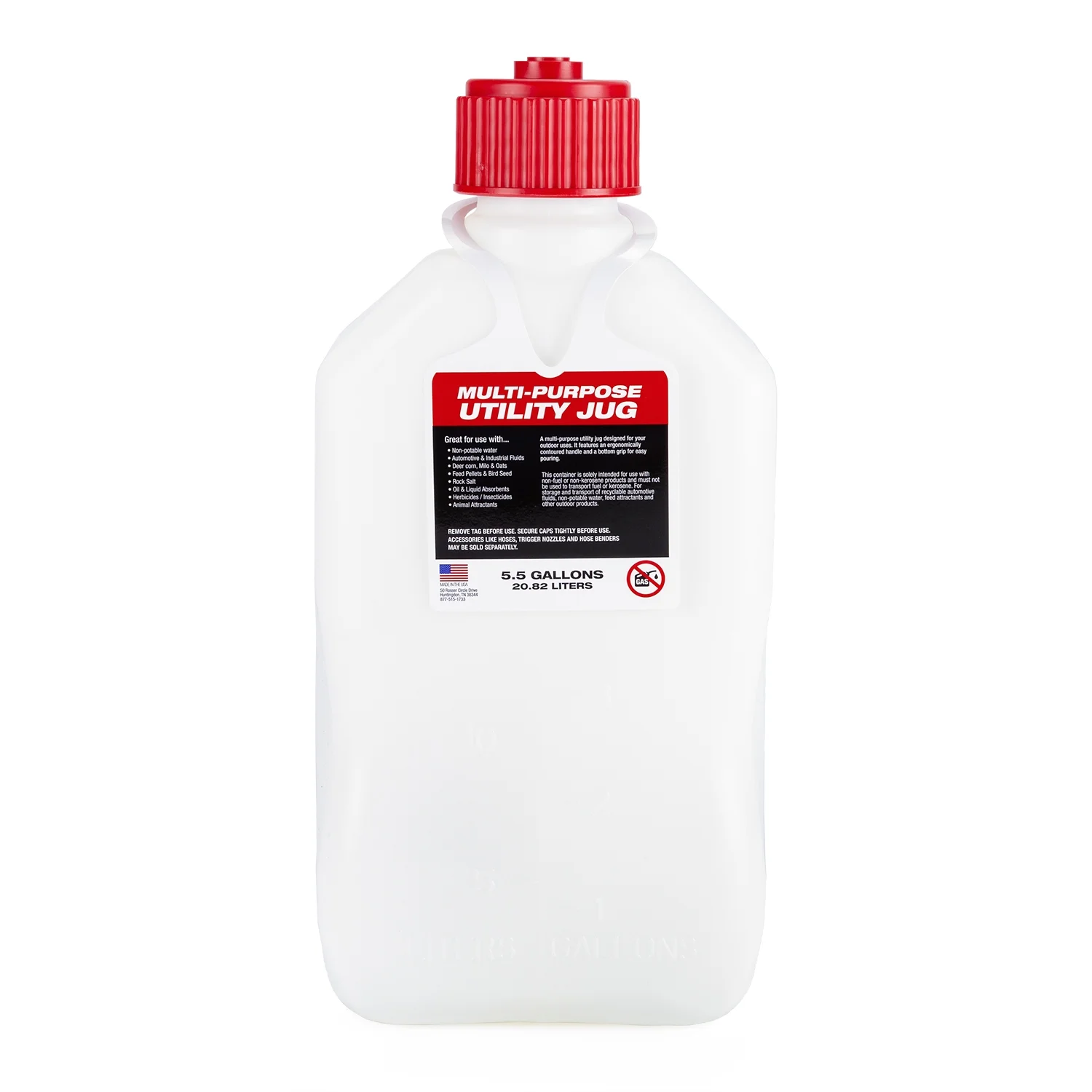 VP Racing 35221 CA, 5 5 Gallon Square Motorsport Jug Patriotic (3 Pack), w/Utility Jug Battery Powered Fuel Transfer Pump (1 Pack) Image 6