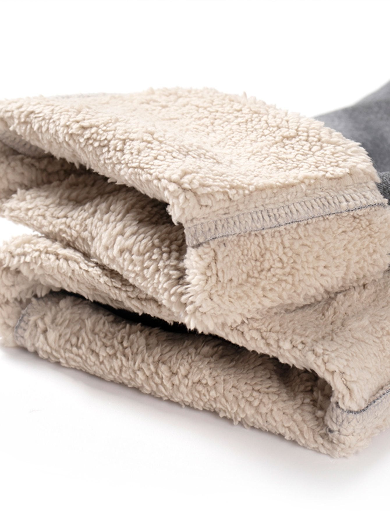 Pantalon de jogging à rayures latérales doublé en peluche