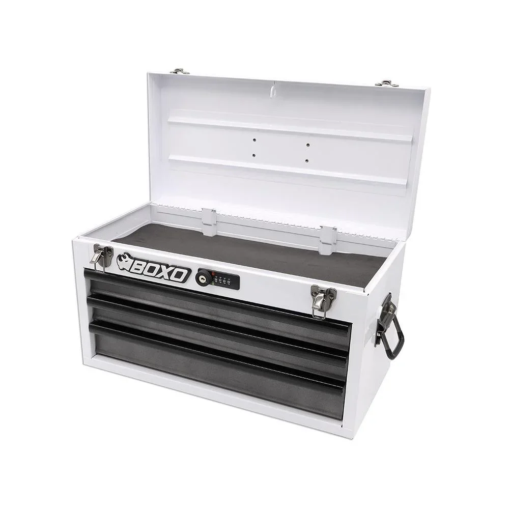 Completed Boxo USA Hand Carry 3-Drawer Heavy Duty Toolbox (White)