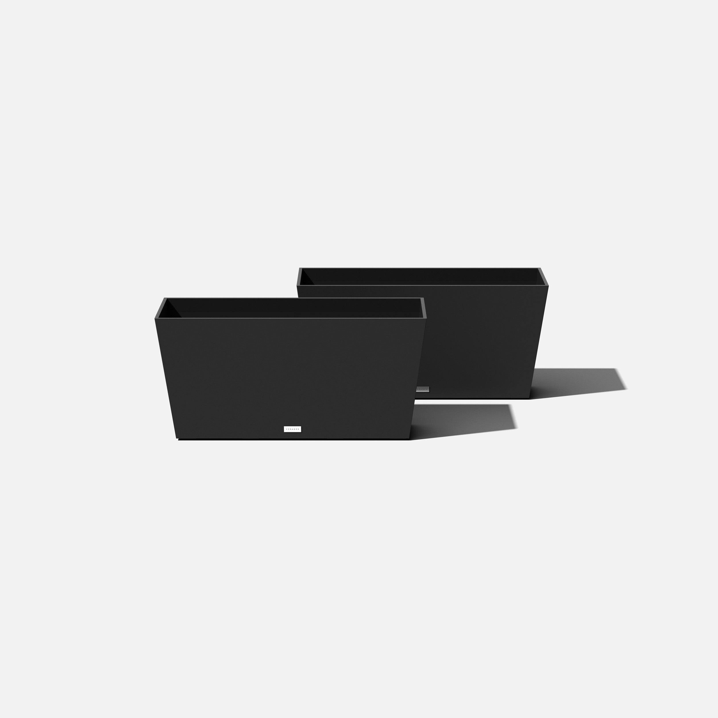 Veradek Pure Series Midori 31 inch Planter 2 Pack Black