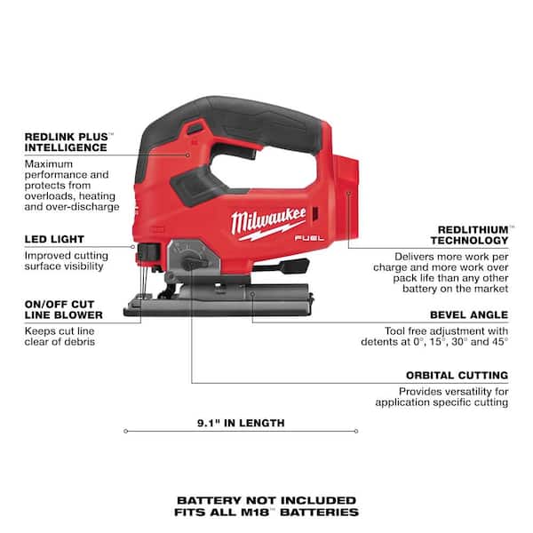 M18 FUEL 18-Volt Lithium-Ion Brushless Cordless Combo Kit (5-Tool) with Multi Tool, Jig Saw and Compact Router - Image 7