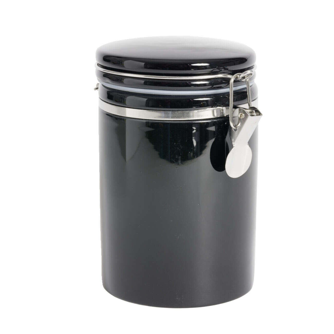 Bocal en céramique avec clip en métal Ø10xH16,5cm