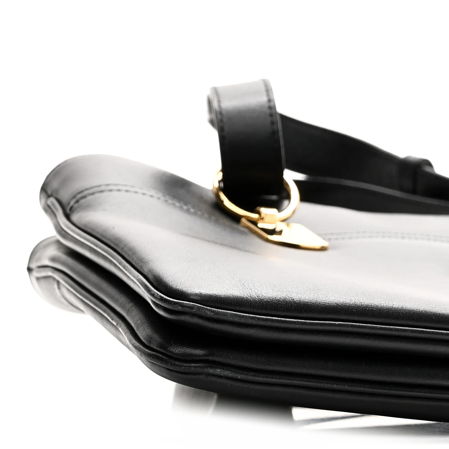 Vitello Palmellato Lux Large Arli Top Handle Bag Black