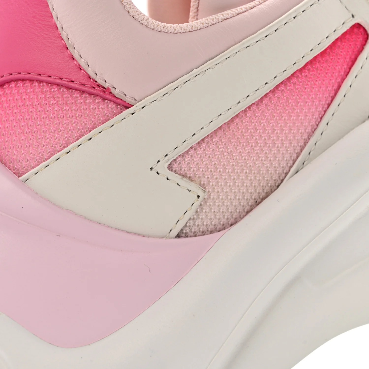 Calfskin Technical Nylon LV Archlight Sneakers 37 White Pink