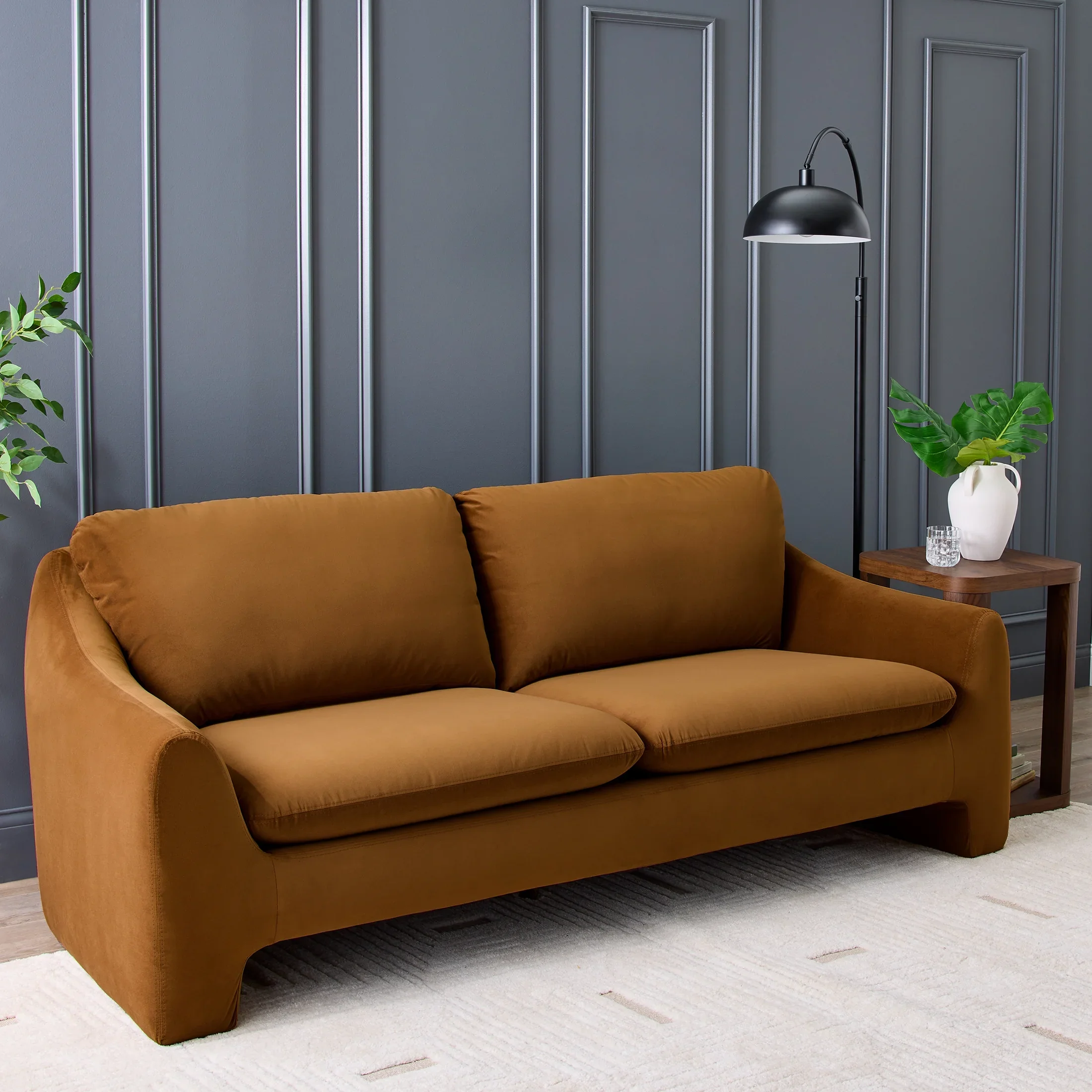 Better Homes & Gardens 83.86 Emerson Sofa, Truffle Brown