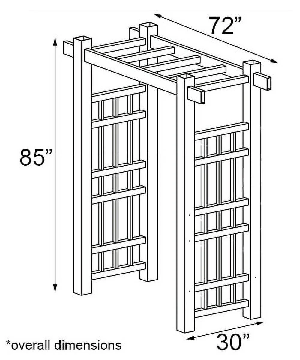 Duratrel Windsor 72" x 85" White Vinyl Arbor