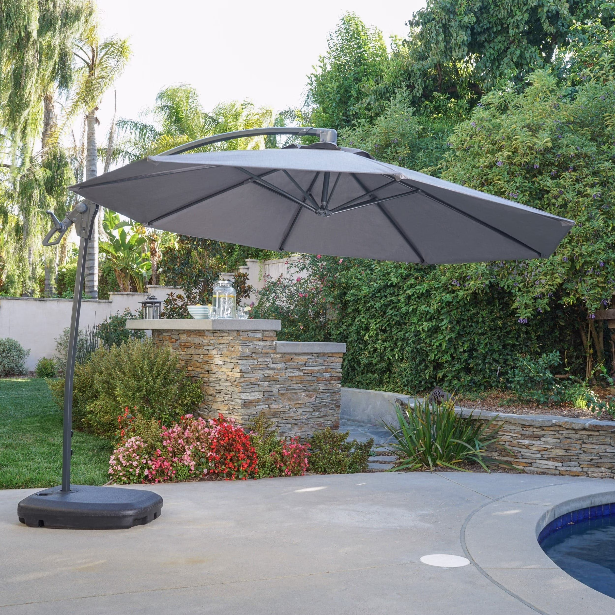 Siesta Outdoor 9.7-foot Canopy Umbrella by Grey(Gray)