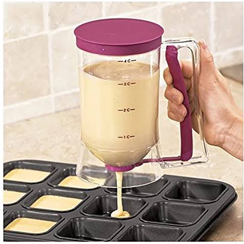 Cupcake Pancake Cookies Cream Dispenser Cake Mix Jug Baking Essentials Maker Cooking Tools Funnel Measuring Cup Accessories