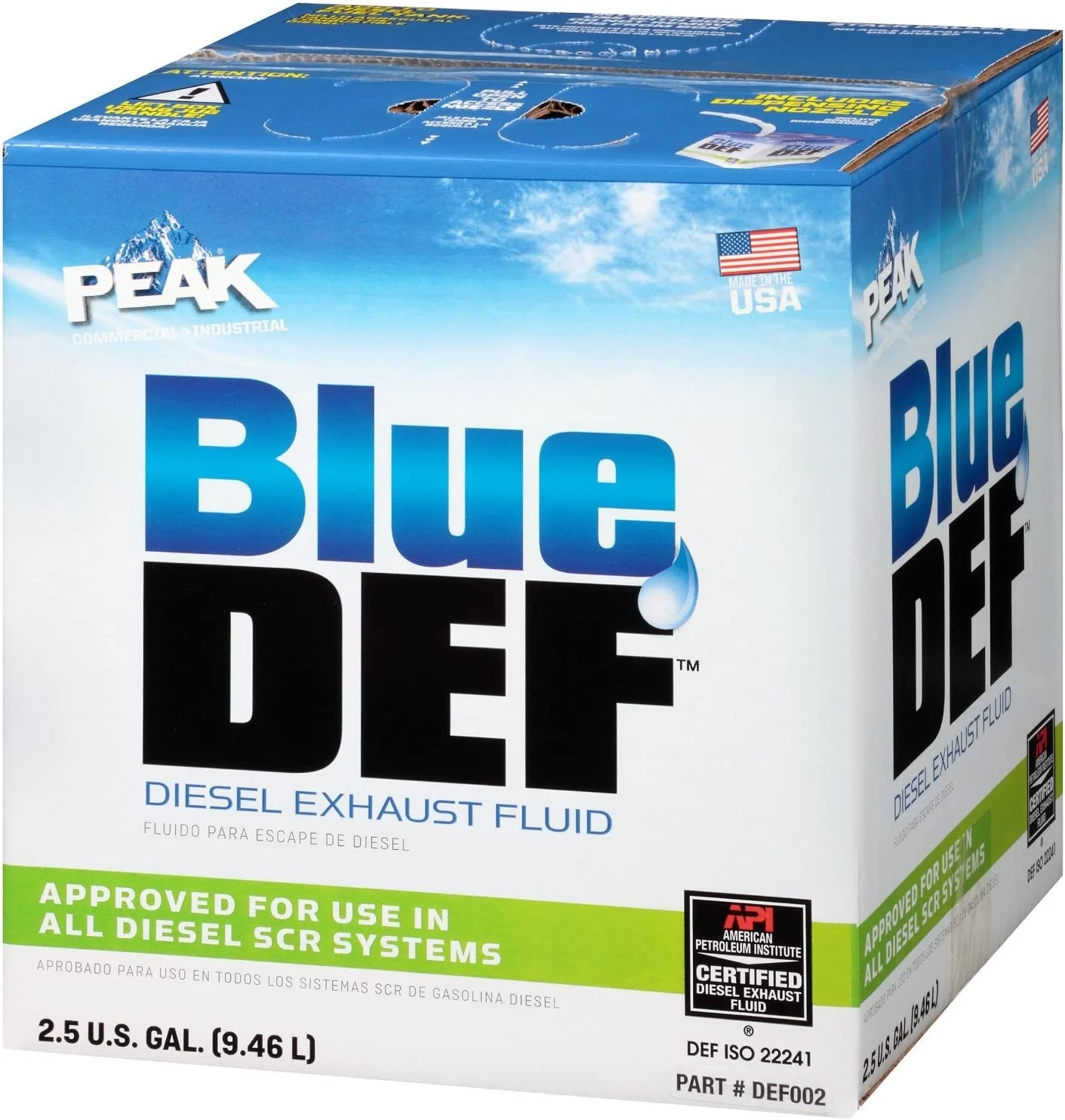 Bluedef DEF002 Diesel Exhaust Fluid Jug, 2.5 Gal (40 Pack)