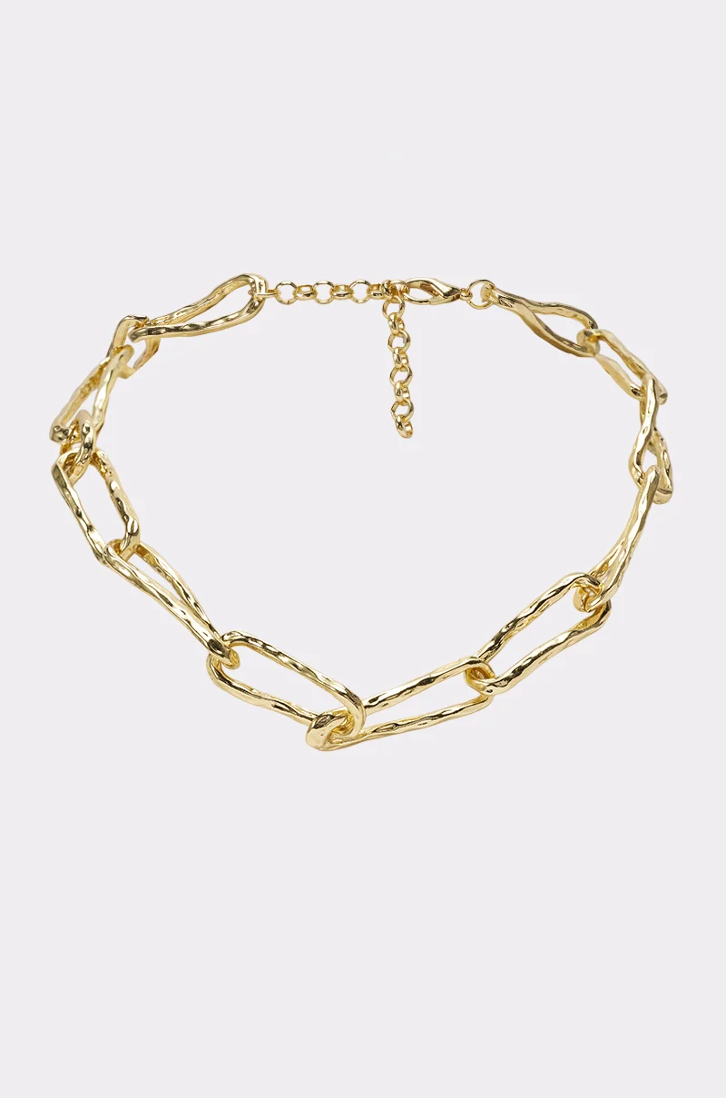 ORGANIC LINK NECKLACE IN GOLD - Akira Store
