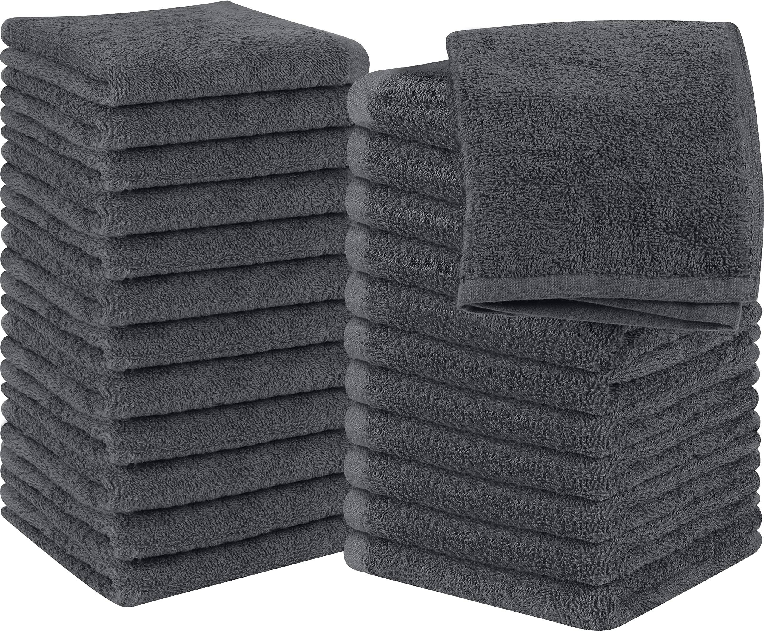 Utopia Towels Cotton Washcloths Set - 100% Ring Spun Cotton, Premium Quality Flannel Face Cloths, Highly Absorbent and Soft Feel