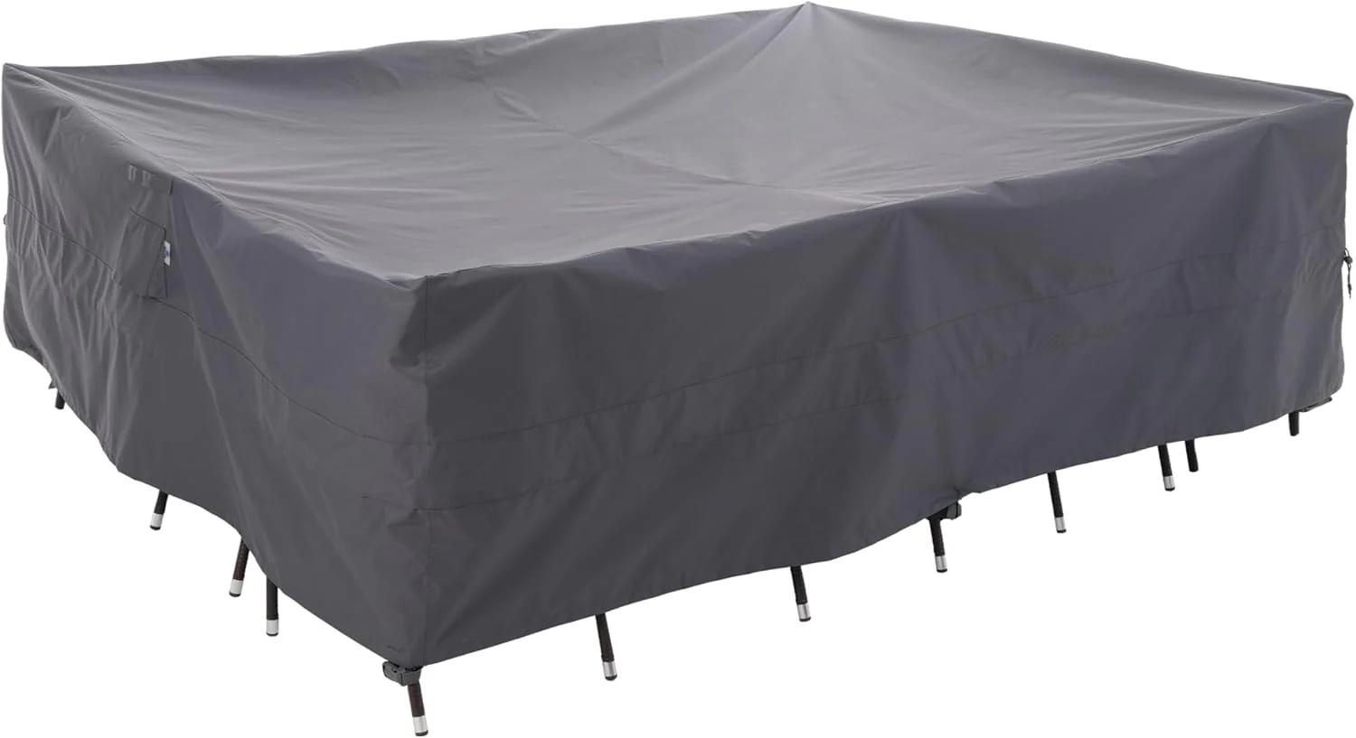Waterproof UV-Resistant Outdoor Patio Furniture Set Cover, 180x96x36cm Gray