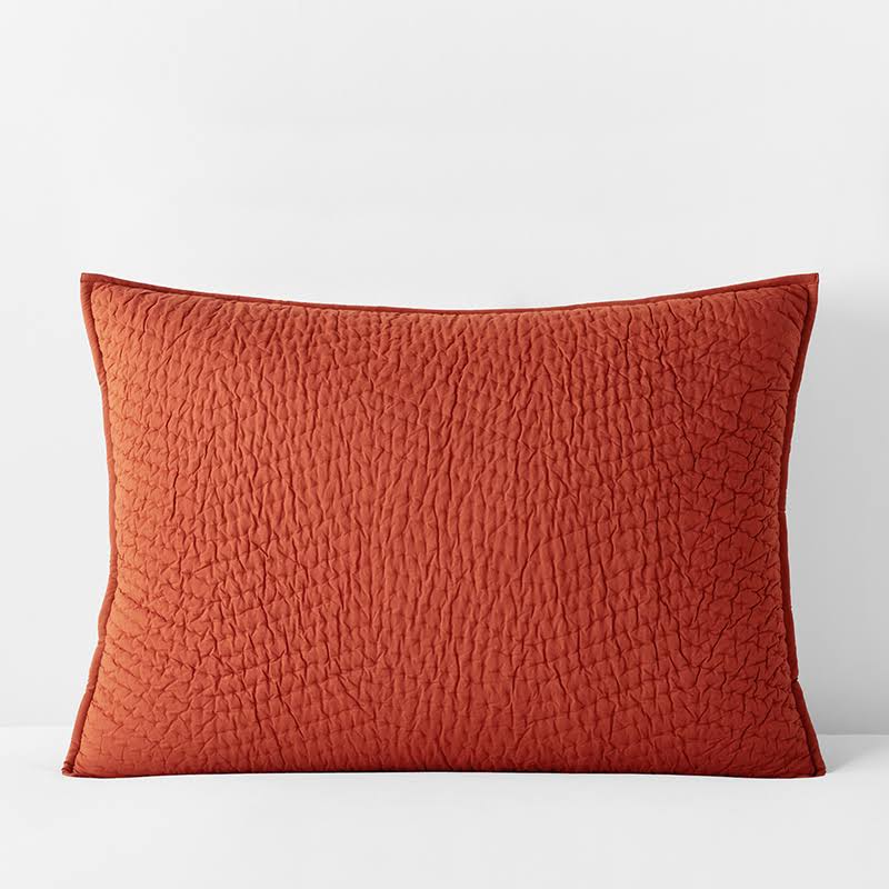 Voile Sham - Orange/Coral, Size Standard, Cotton | The Company Store